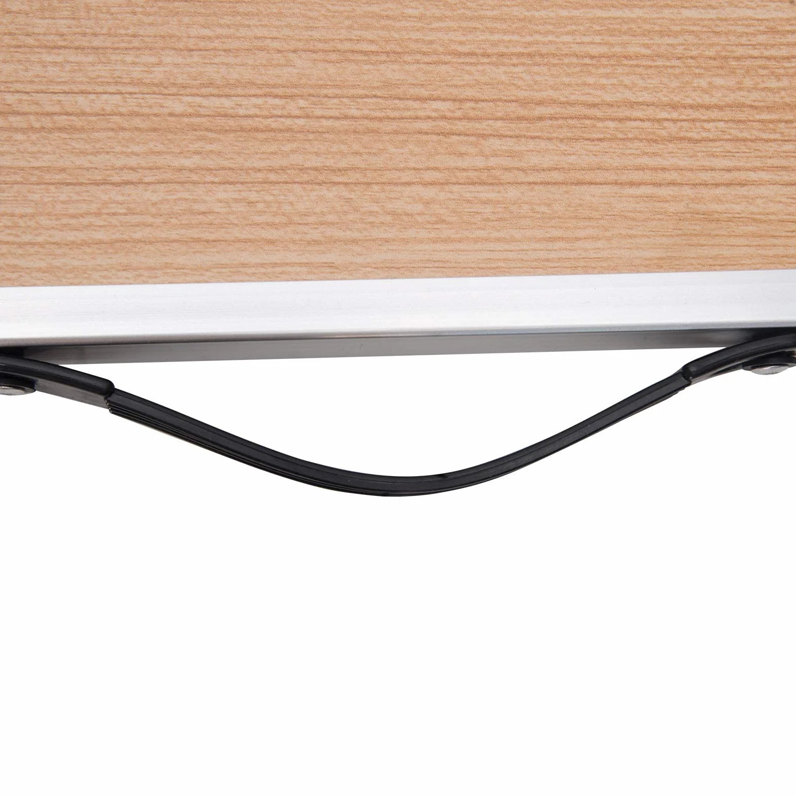 Składany stół kempingowy aluminiowy z regulacją wysokości 100 x 60 x 73-94 cm MDF dąb