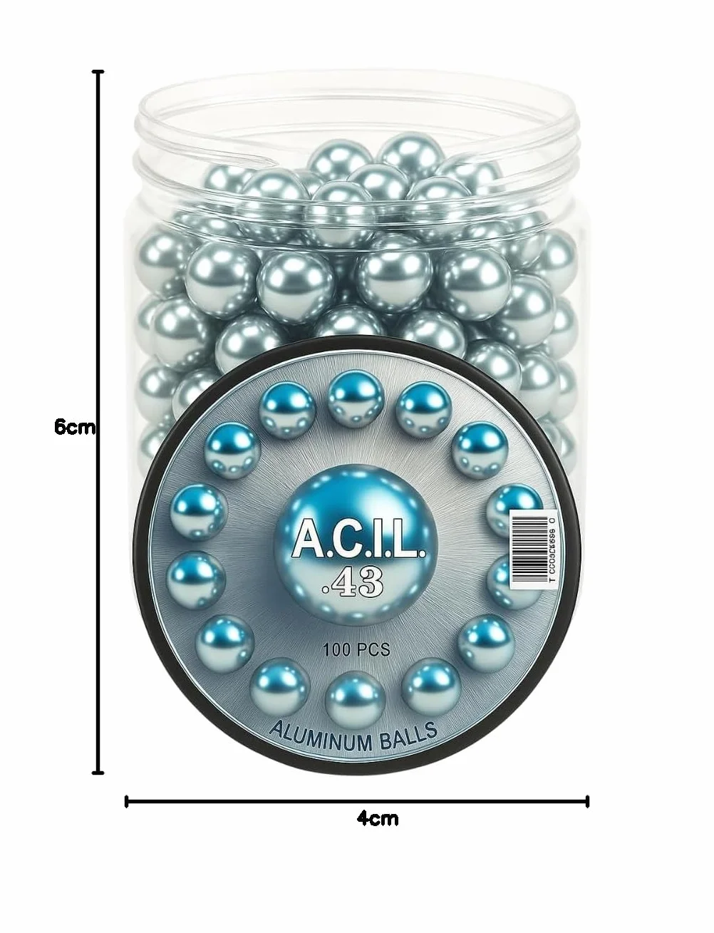 Kulki aluminiowe w 43 Kaliber Solid Resuable Seamless Paintballs do wysokiego uderzenia, treningu, ćwiczeń celowych i obrony .43 Cal.