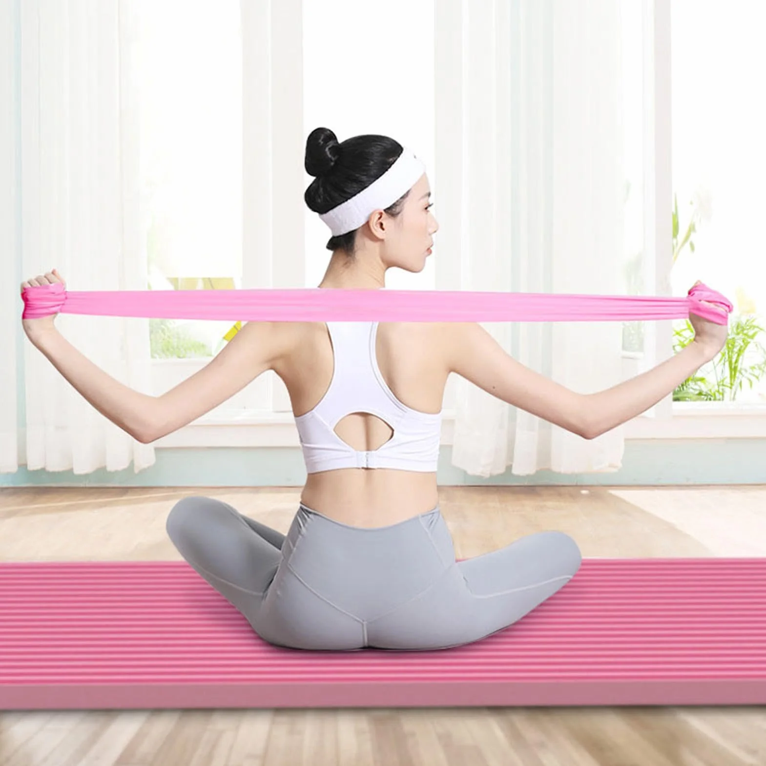 Zestaw Pilates Pierścień i Ball, Pilates Kit do treningów domowych z paskami oporowymi