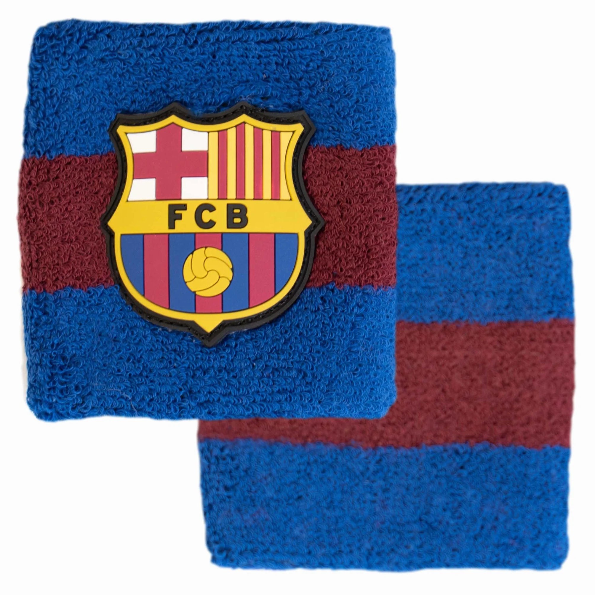 Hy-Pro Barca FC Barcelona bawełniana opaska na nadgarstek 2 sztuki przeciwpotna dla dzieci dorosłych unisex