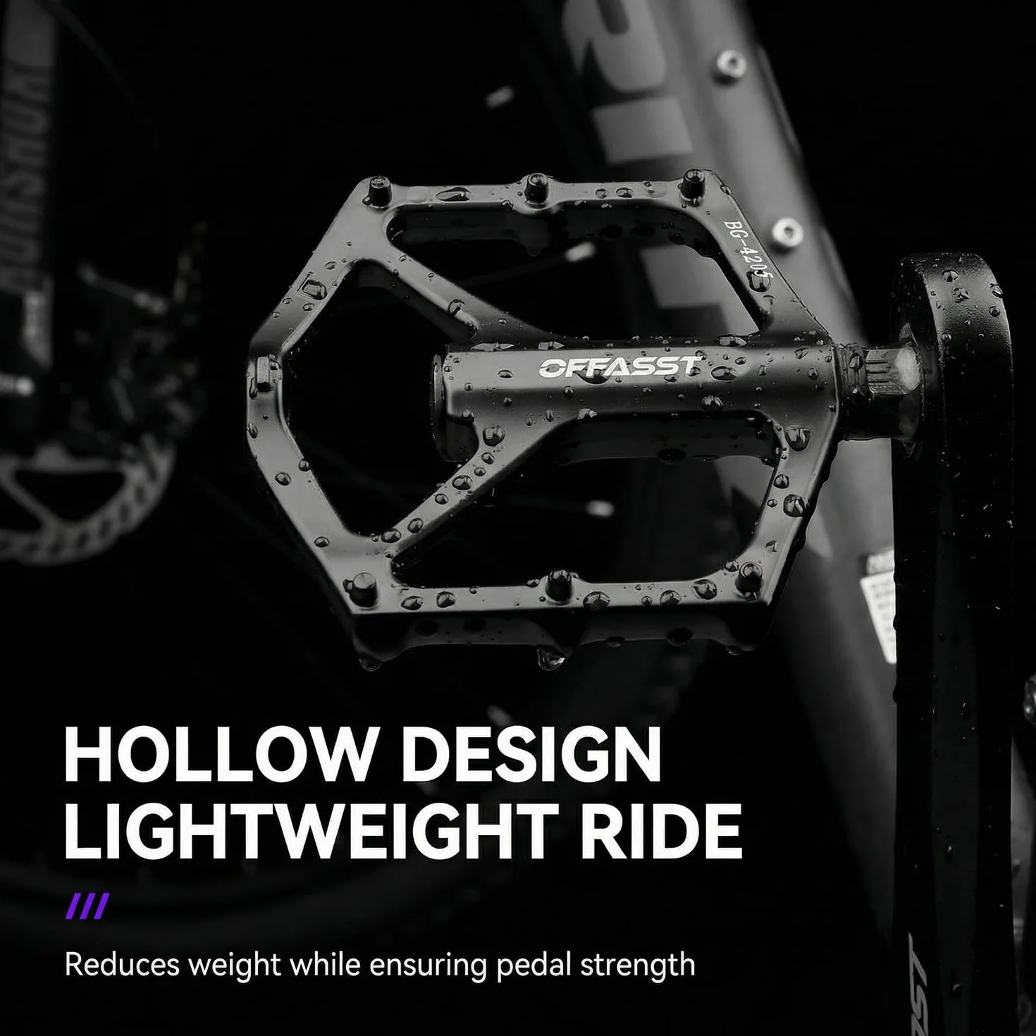 Pedały rowerowe płaskie, 9/16" CNC aluminiowe pedały do wszystkich typów rowerów – lekkie, antypoślizgowe, z 6 antypoślizgowymi trzpieniami, uniwersalny gwint