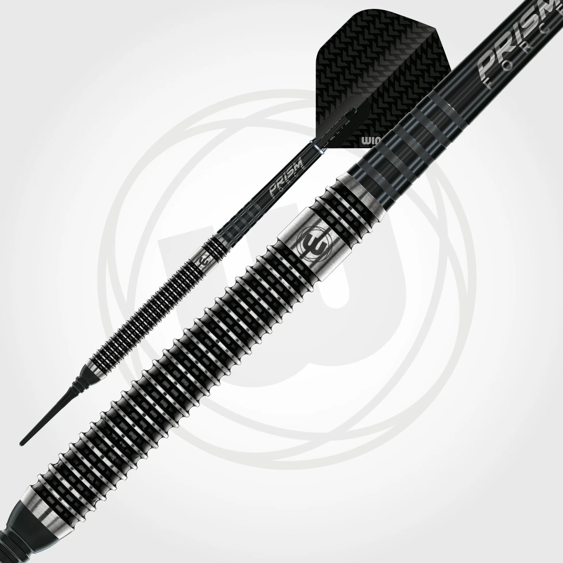 Winmau Blackout rzutki 90% wolframu, miękka końcówka – prosta rowkowana lufka