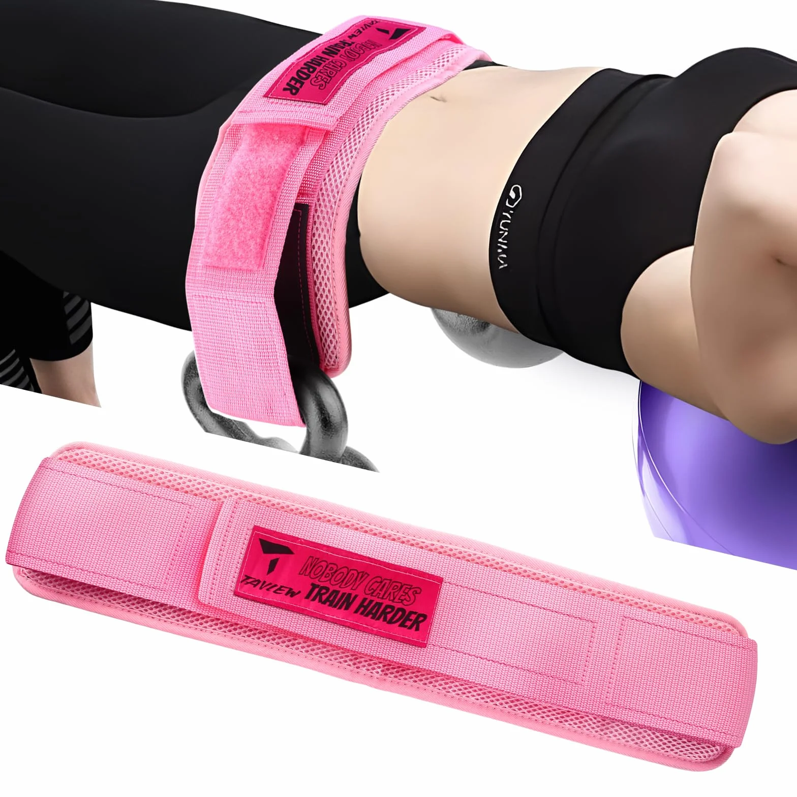 Pas biodrowy do fitness i pilatesu, wyściółka do treningu pośladków z hantlami