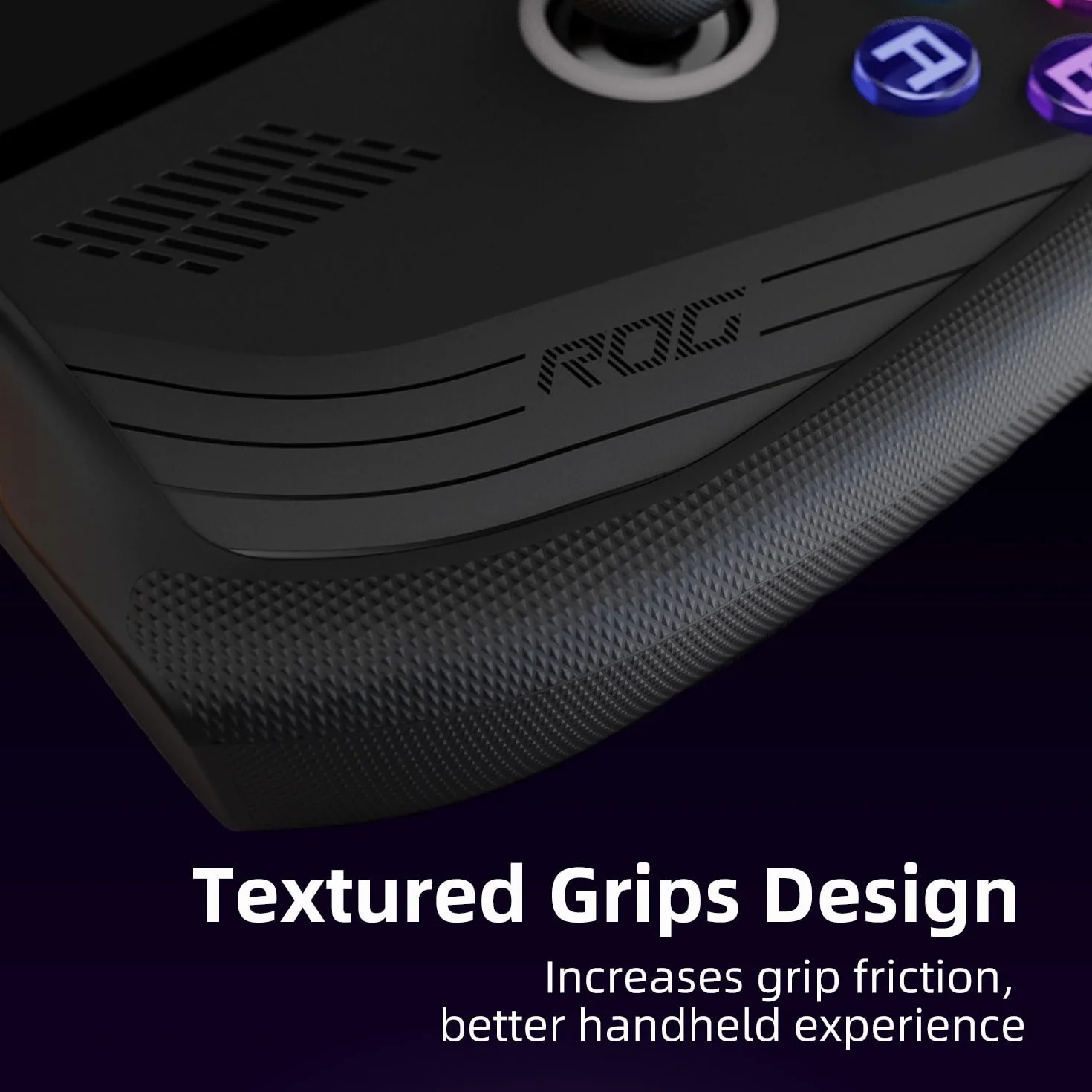 Skull & Co. GripCase Ally for ROG Ally X: A Soft Protective Case with Textured Grips Full Protection and Stand, Shock-Absorption Anti-Slip and Anti-Scratch Cover Design - Coyote Gray