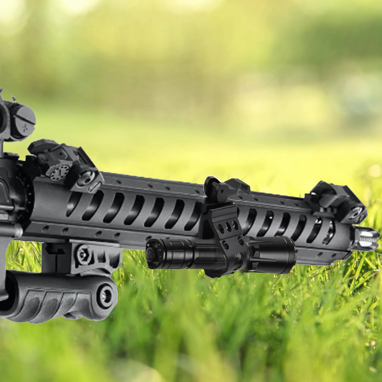 Uchwyt szybkomocujący do latarki, 21 mm szczelina, do rury o średnicy 25,4 mm, uchwyt na latarkę ze stopu aluminium, czarny | kompatybilny z soczewkami LED, latarką policyjną, bezpieczną