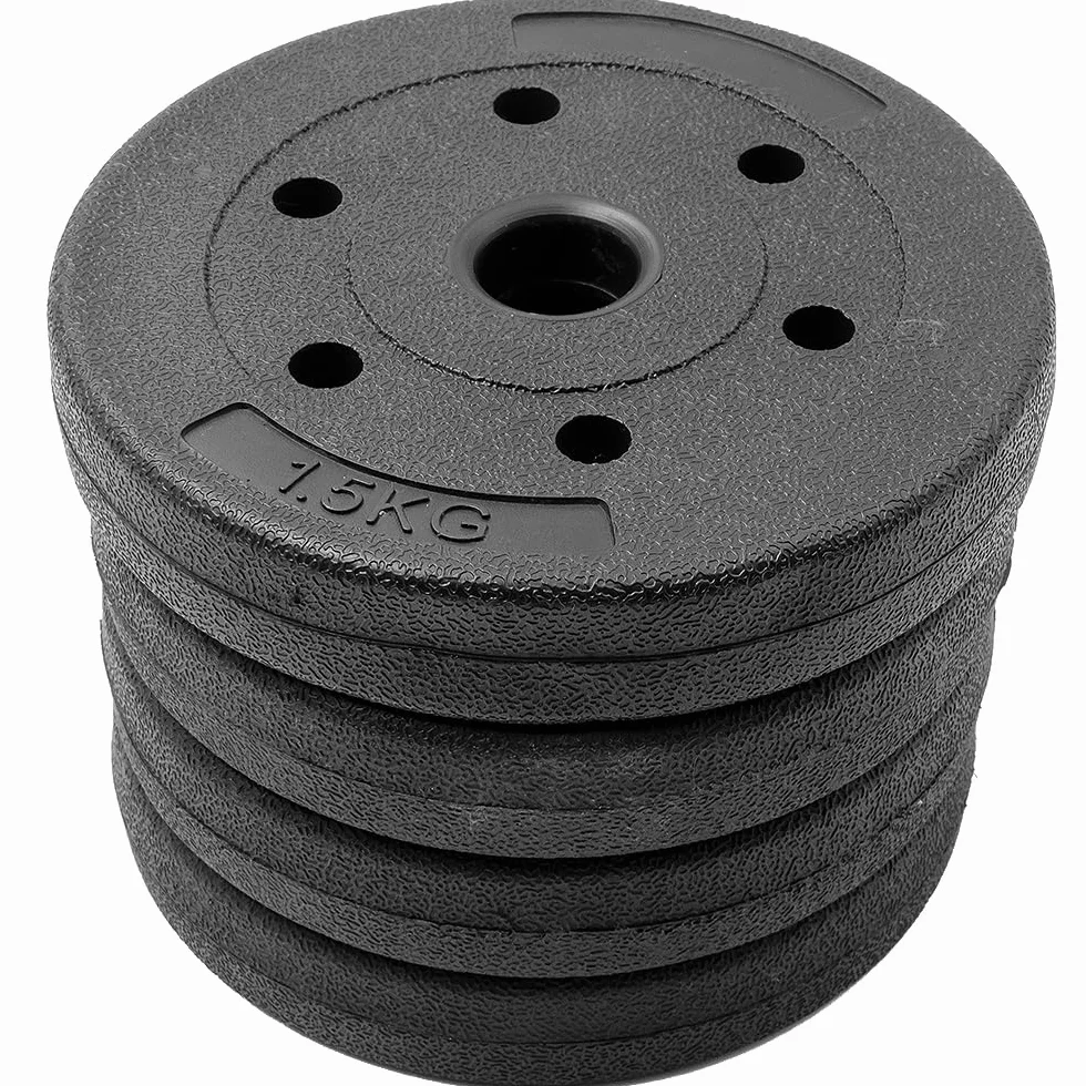 Zestaw 2 hantli cementowych 2 x 10 kg z zapięciami gwiazdowymi