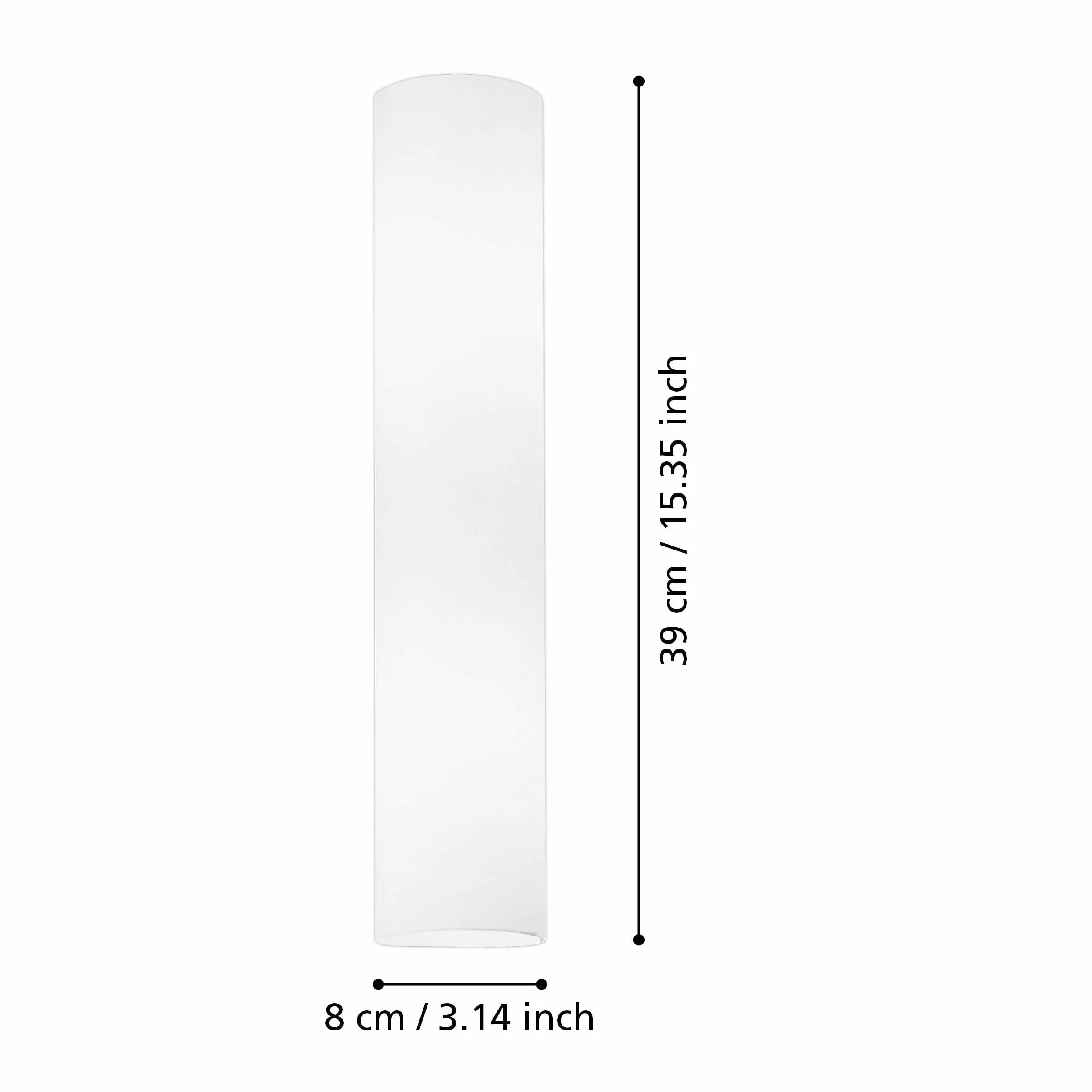 EGLO Lampa ścienna Zola 2-punktowa, metal i matowe szkło opalowe, biała, E14, 39 cm