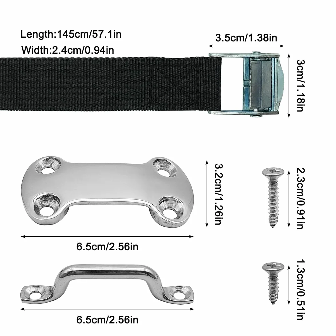 Zestaw do mocowania chłodzącego 14 szt. 2,5 cm x 142 cm pasek ze stali nierdzewnej do YETI RTIC