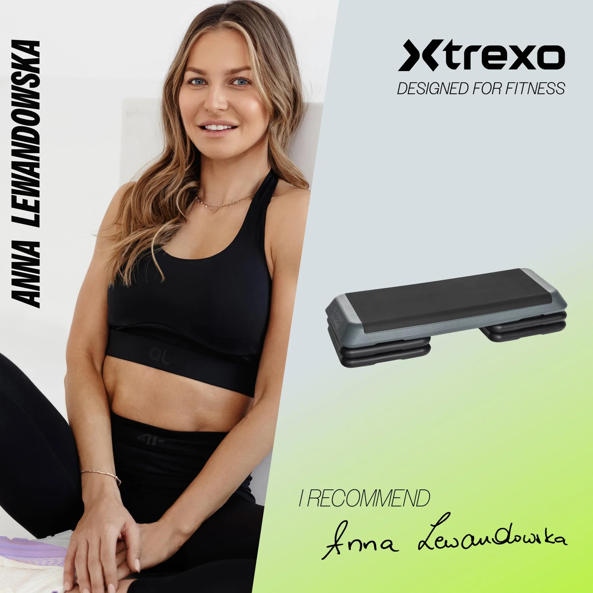 TREXO Step do Aerobiku 109 x 41 cm | Regulacja Wysokości 10-15-20 cm, Wytrzymały Materiał | Platforma do Ćwiczeń Cardio i Fitness do 250 kg | Szary | TRX-AS01