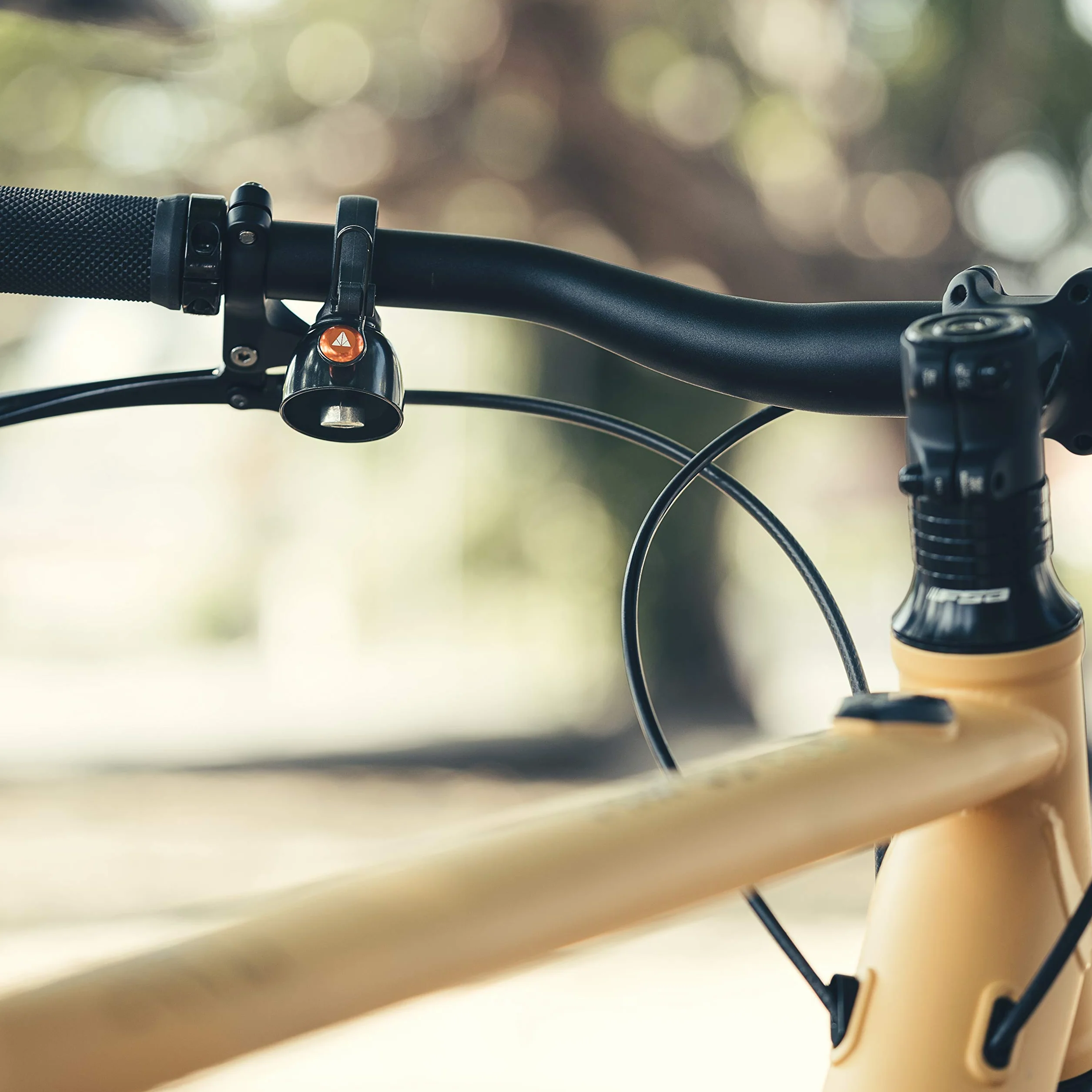 Granite Dzwonek do roweru górskiego do krykieta z trybem pojedynczego uderzenia i trybem stałego dzwonka, do roweru górskiego, BMX, roweru szosowego i żwirowego, dzwonek rowerowy do kierownicy od 22,2