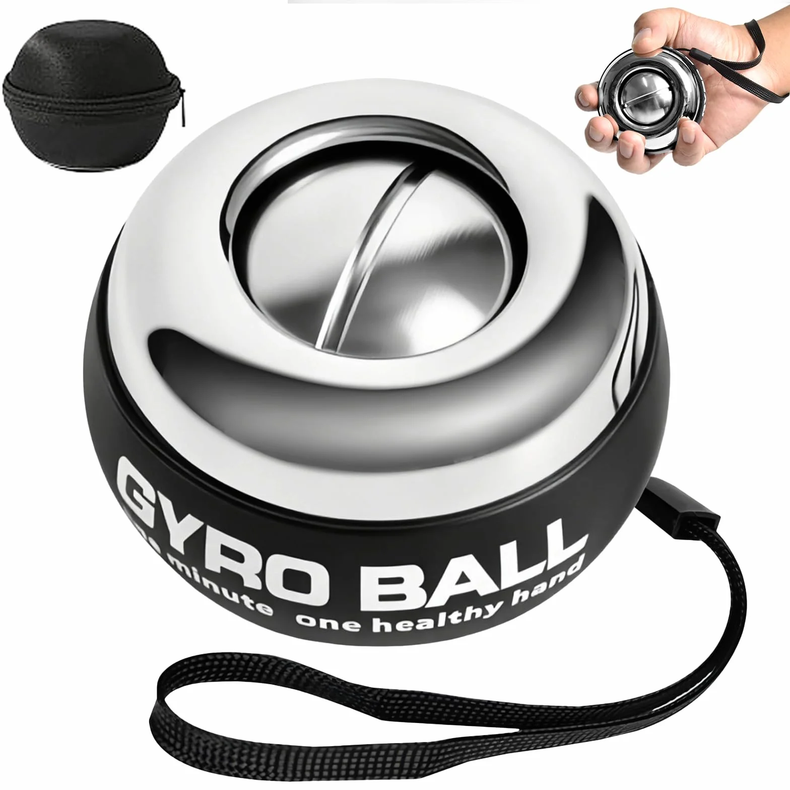 Vollmetal Gyroball piłka do trenowania nadgarstka 5-poziomowy opór żyroskopowy trener przedramienia