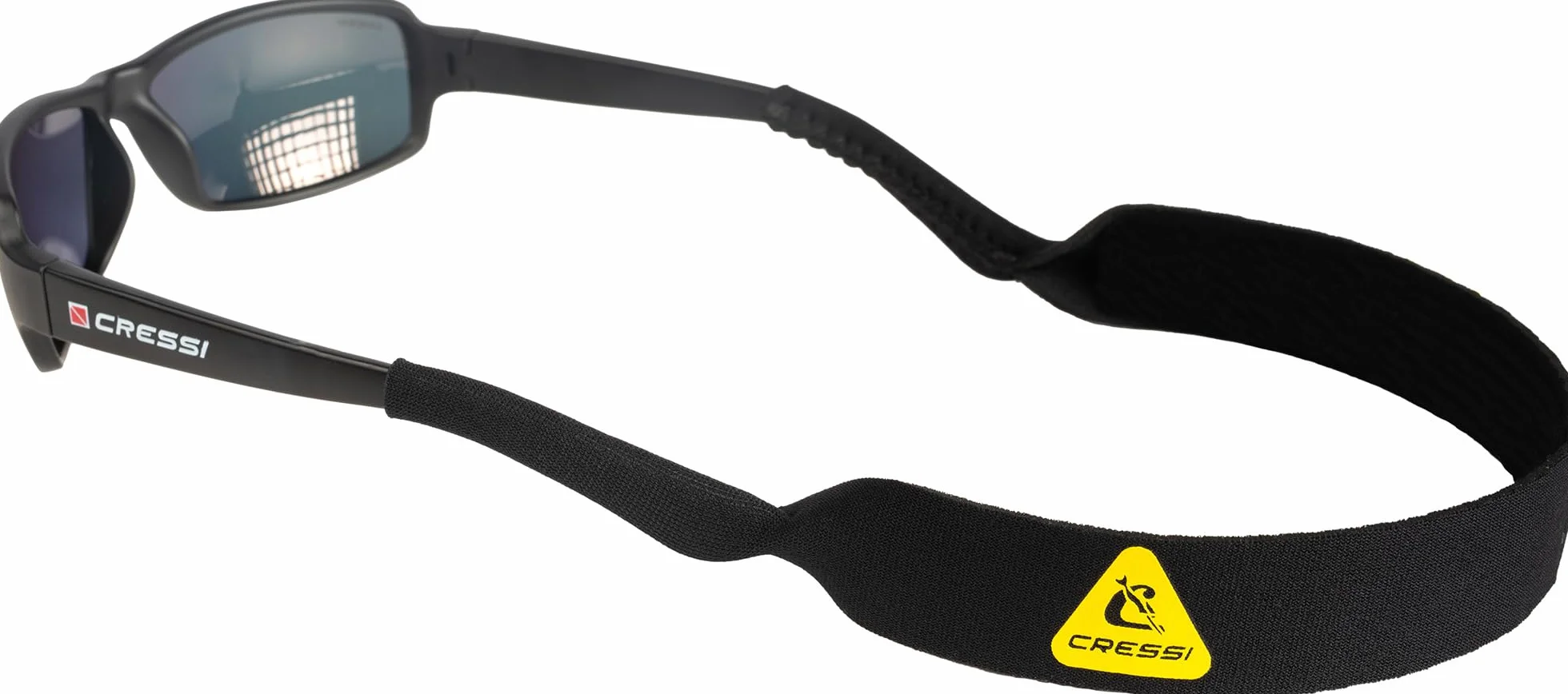Cressi Okulary Neo Retainer pływający pasek neoprenowy czarny żółty