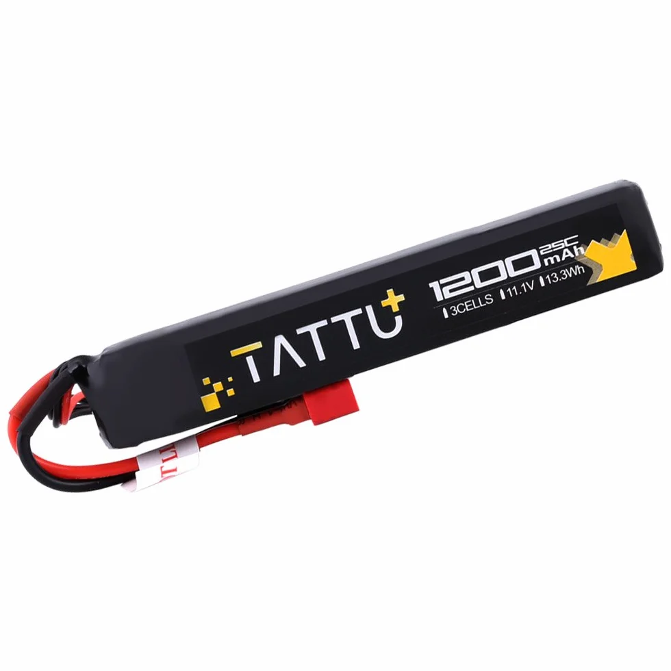 TATTU 11.1V LiPo Akumulator Airsoft Stick 3S 1200mAh 25C z złączem Deans
