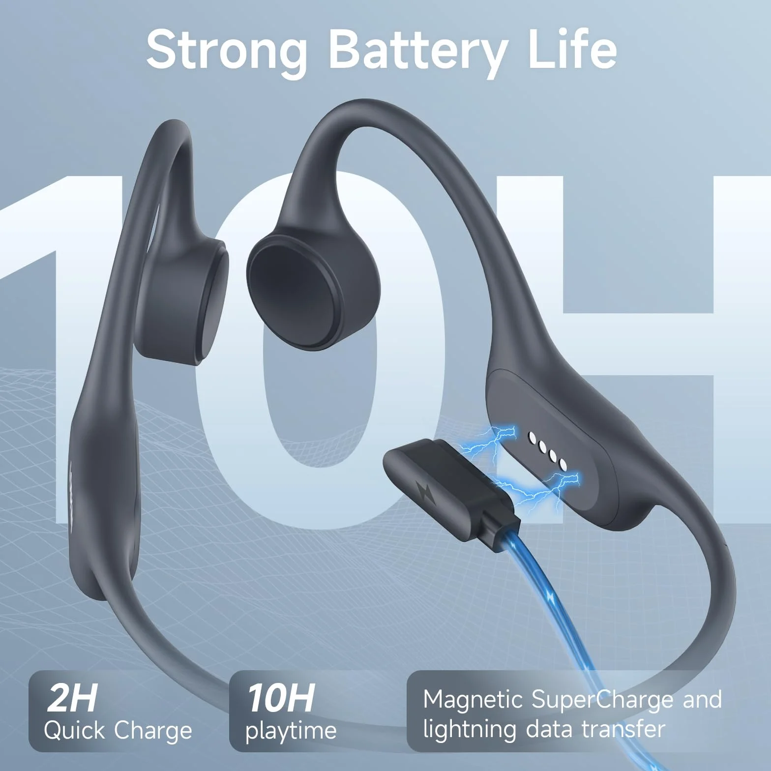 LOBKIN Słuchawki Pływackie Bluetooth 5.4, Wodoodporne Słuchawki IP68 i Odtwarzaczem MP3 o Pojemności 32 GB, Bezprzewodowe Słuchawki z Przewodnictwem Kostnym do Pływania, Jazdy na Rowerze i Biegania