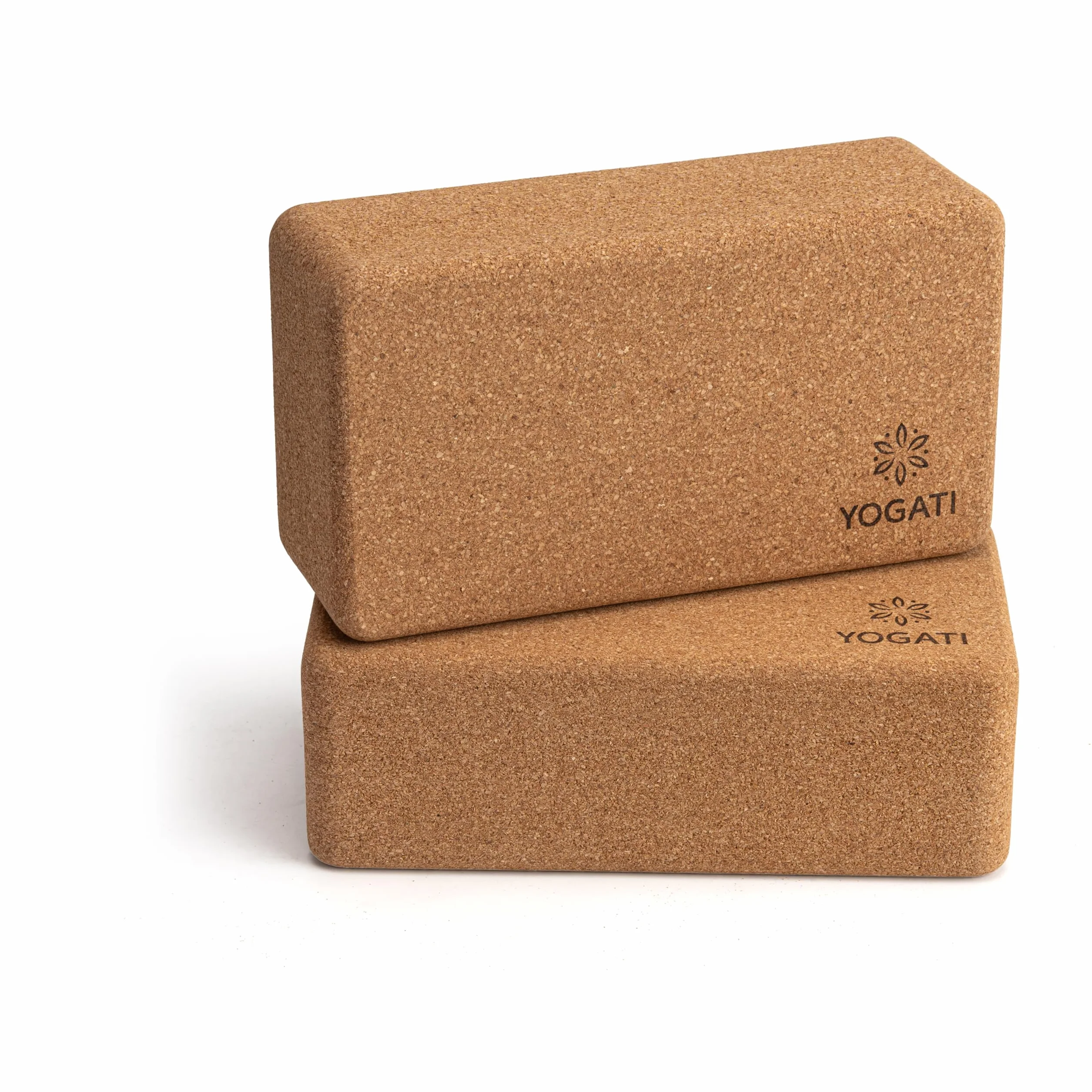 YOGATI Korkowe klocki do jogi, zestaw 2 szt., 22 x 12 x 7,5 cm, 863 g