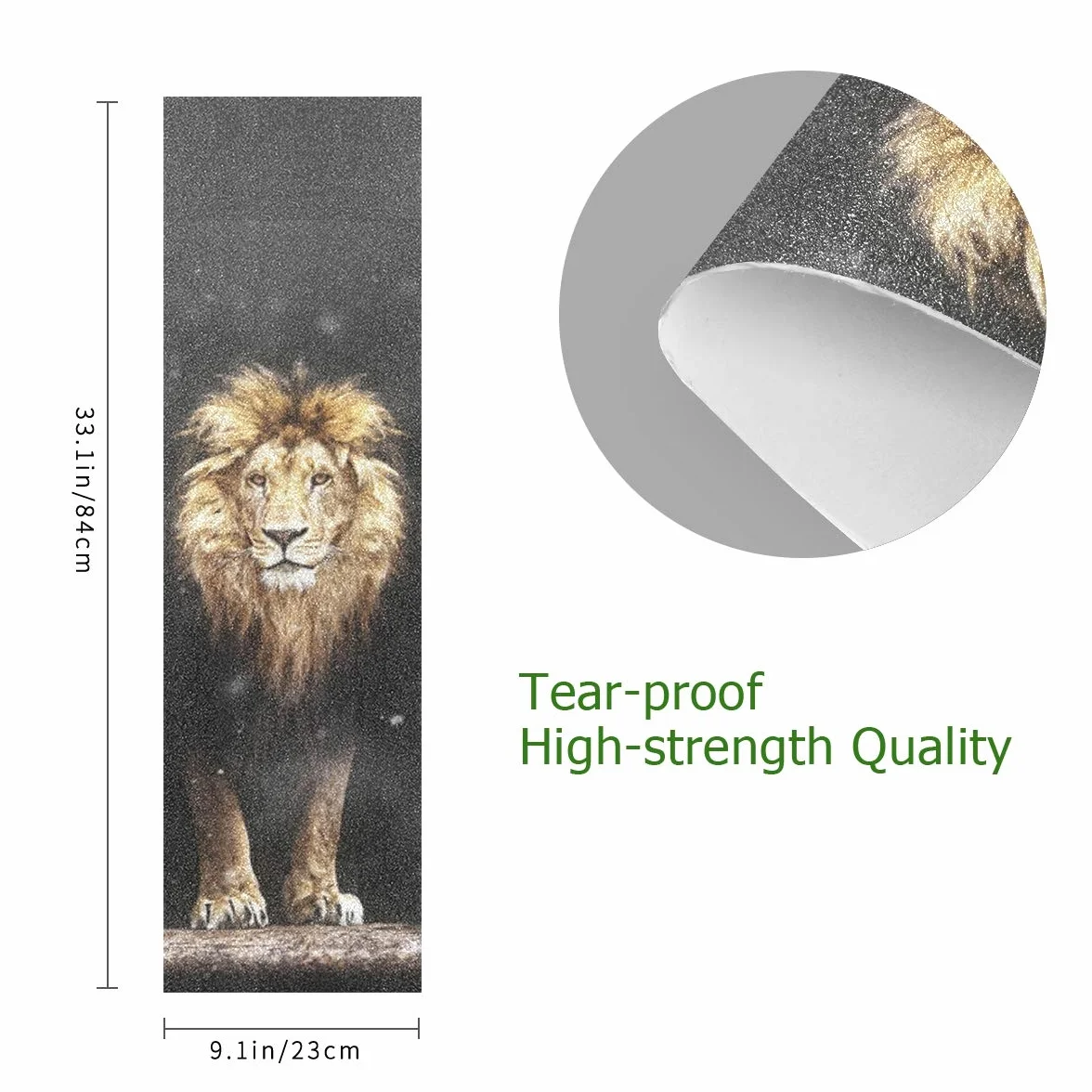 Lion taśma chwytająca antypoślizgowa 23 cm x 84 cm papier ścierny do deskorolki longboard hulajnogi