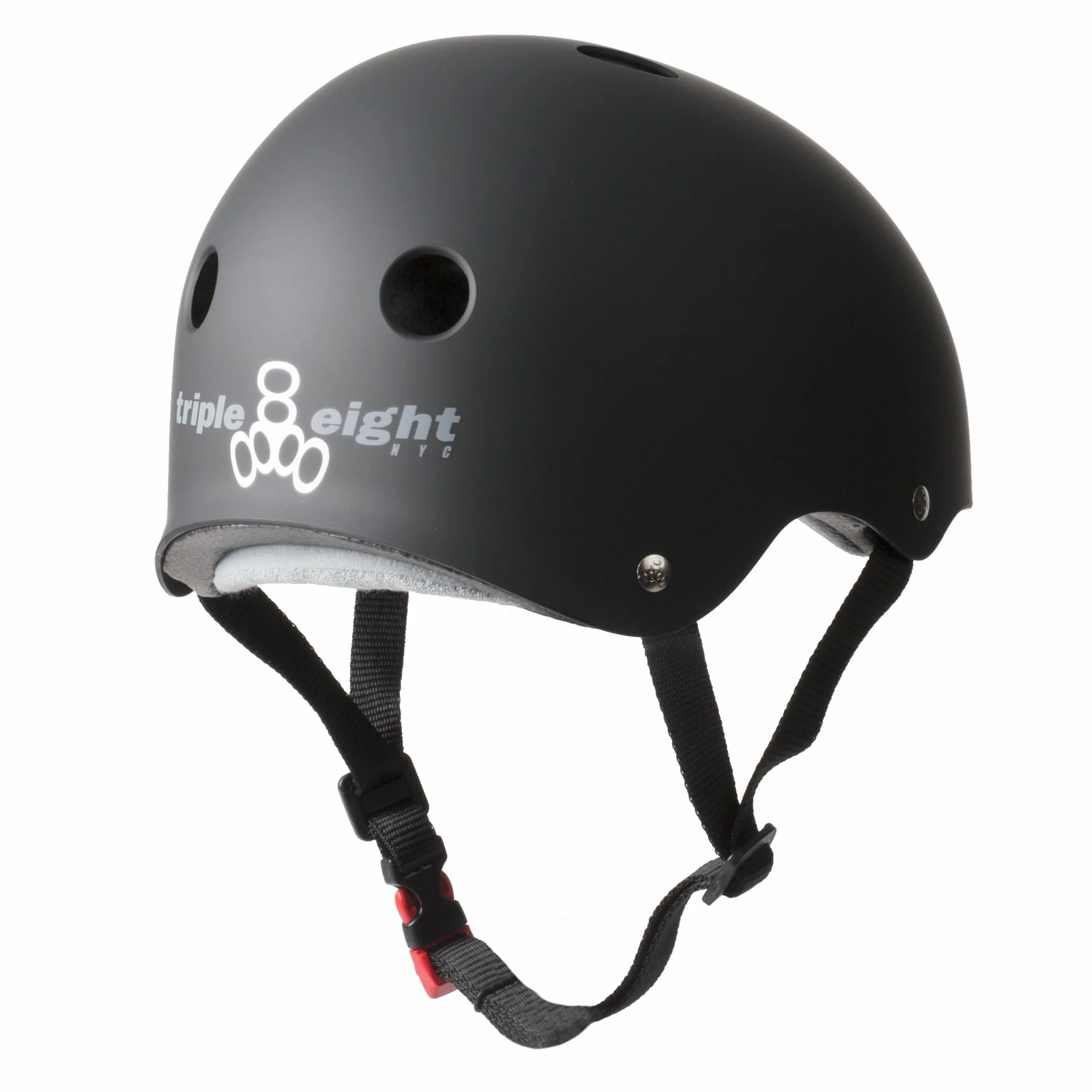 Triple 8 New York 337024-001-4LX Sweat Saver Cert kask, gumowy czarny, XL
