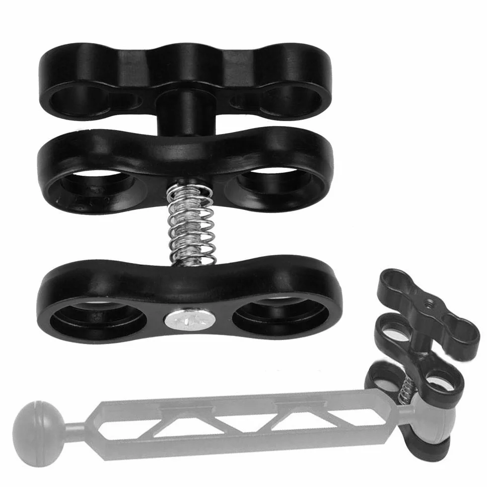 Adapter zaciskowy ze stopu aluminium do mocowania mini klips kulka motylkowa nurkowania