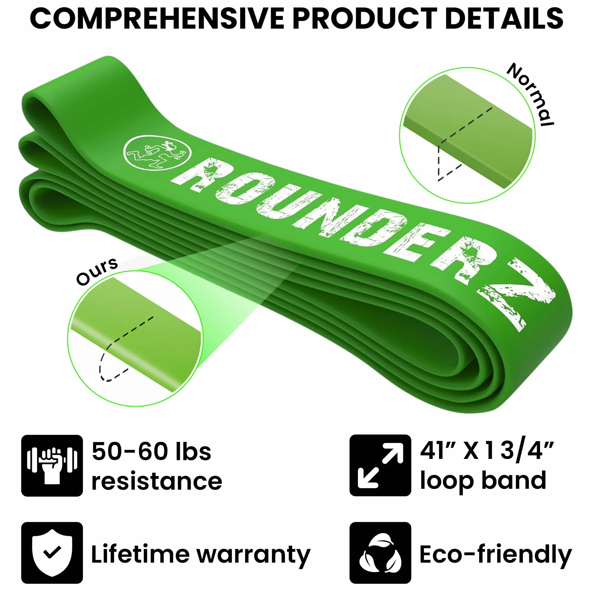 Pull up Band - #5 - 50 - 120 lbs. (23 - 54 kg) Resistance with Pullup PDF - Resistance. For Assisted Pull-Ups Muscle Ups Calisthenics CrossFit Powerlifting Physical Therapy Pilates Stretching Street