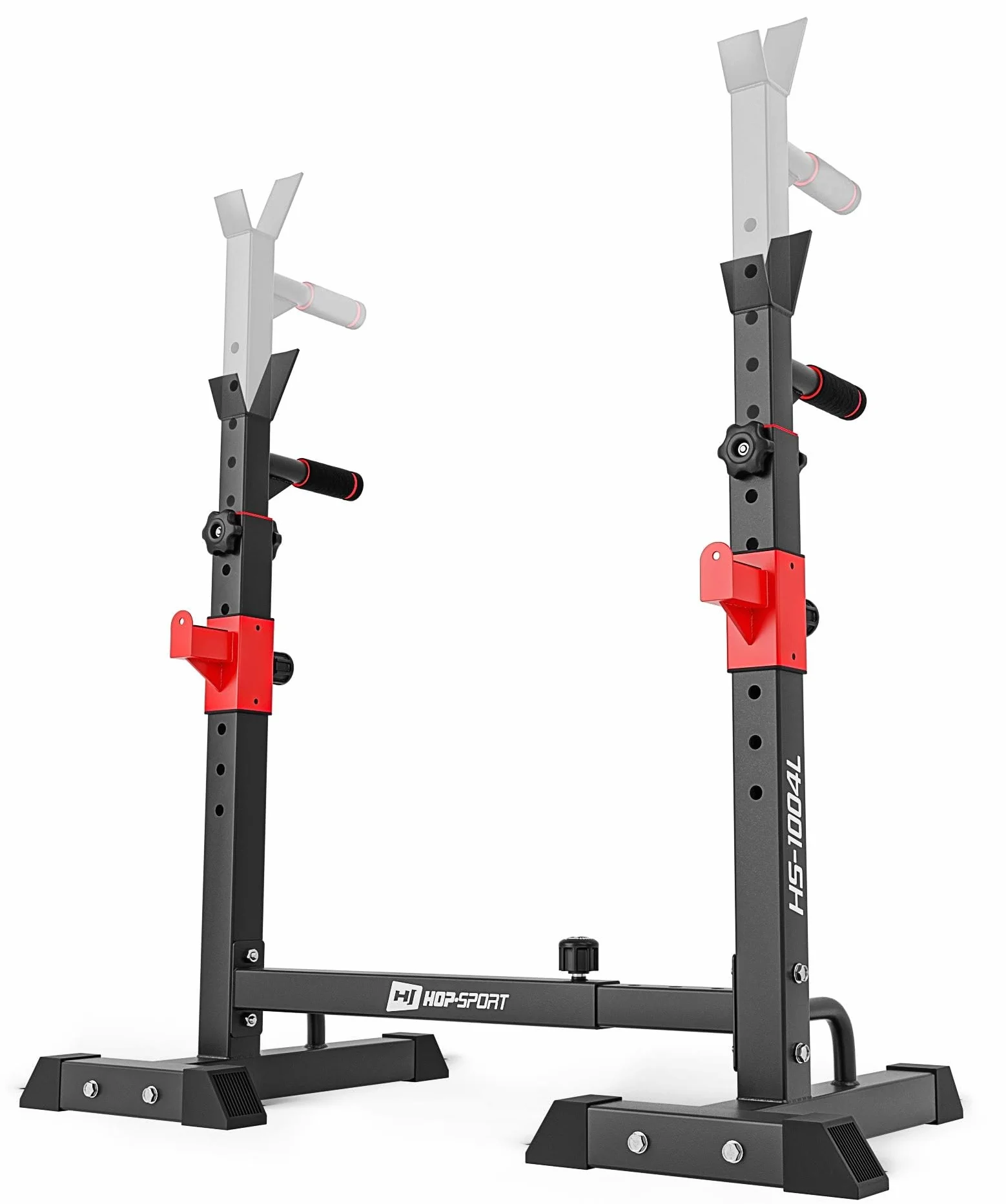 Hop-Sport HS-1004L regulowany stojak na hantle, do przysiadów, maksymalna pojemność 250 kg, regulowany uchwyt do treningu w domu