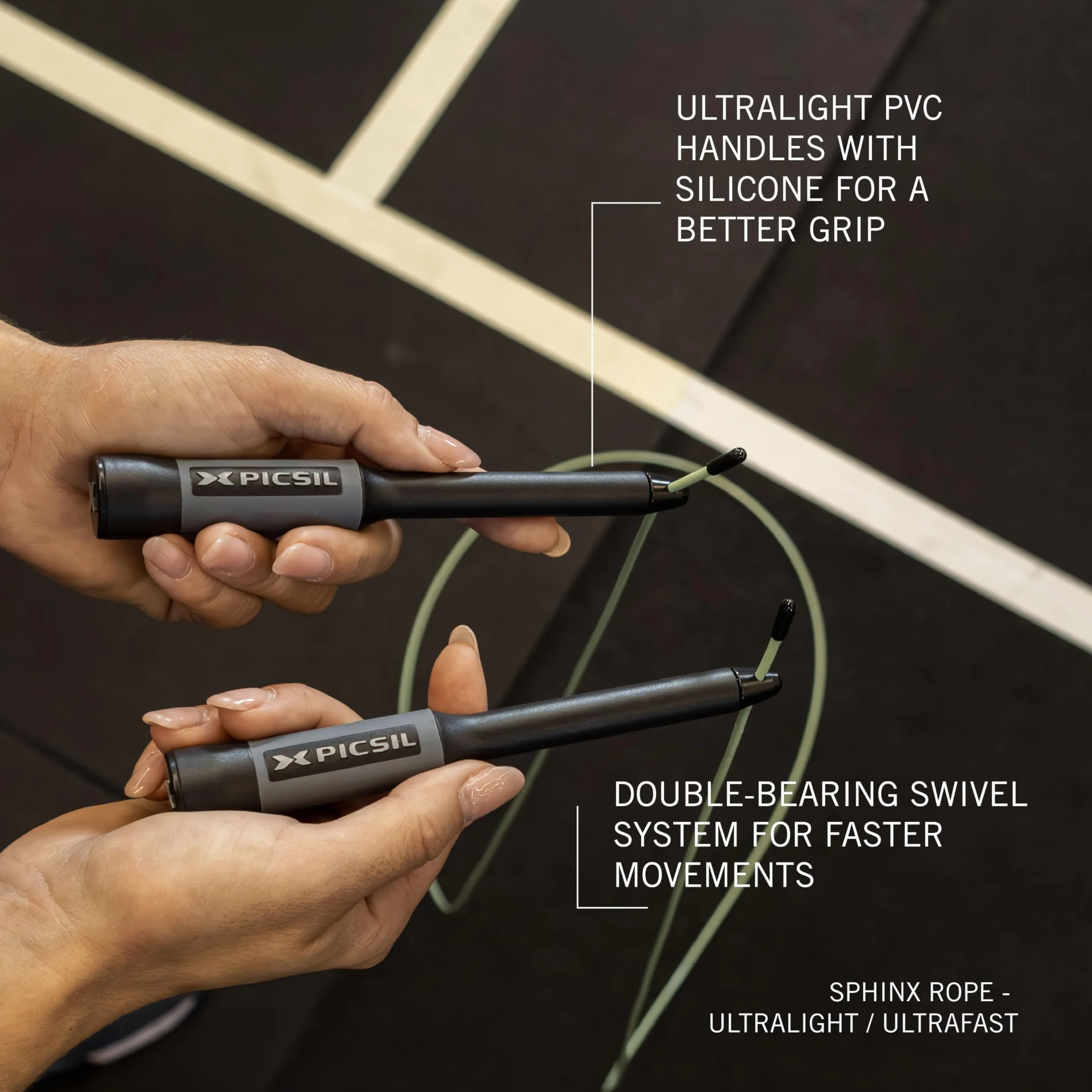 PICSIL Sphinx Profesjonalna skakanka speed rope stalowy kabel aluminiowe rączki Cross Training fitness