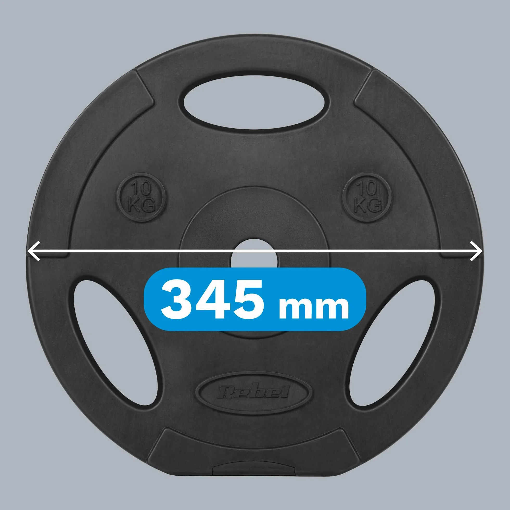 Rebel Zestaw Obciążeń Bitumicznych 2x10kg Otwór 31mm Talerz z Uchwytami RBA-2123