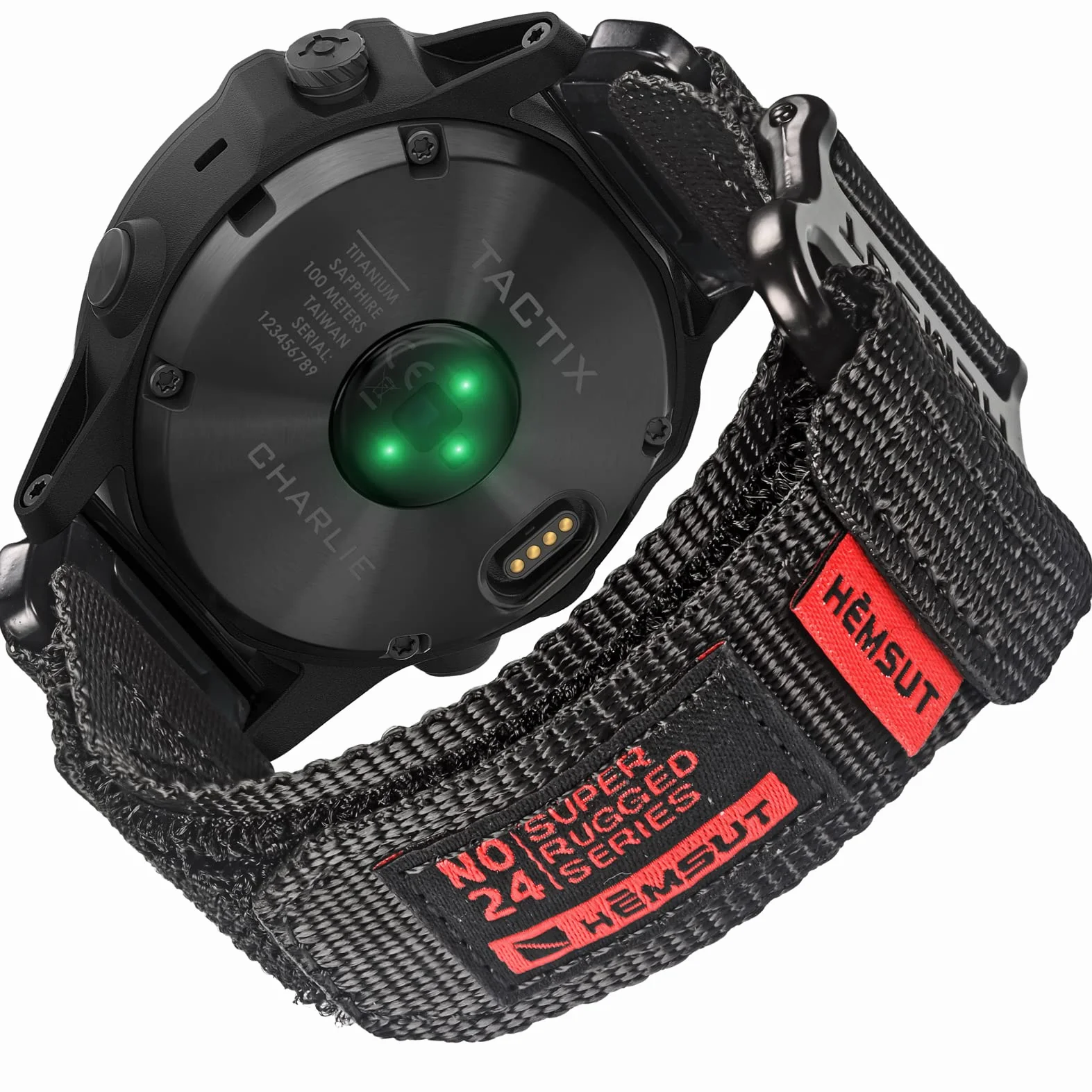 Nylonowy pasek loop na rzep do Garmin Fenix Forerunner Approach MARQ Quatix D2