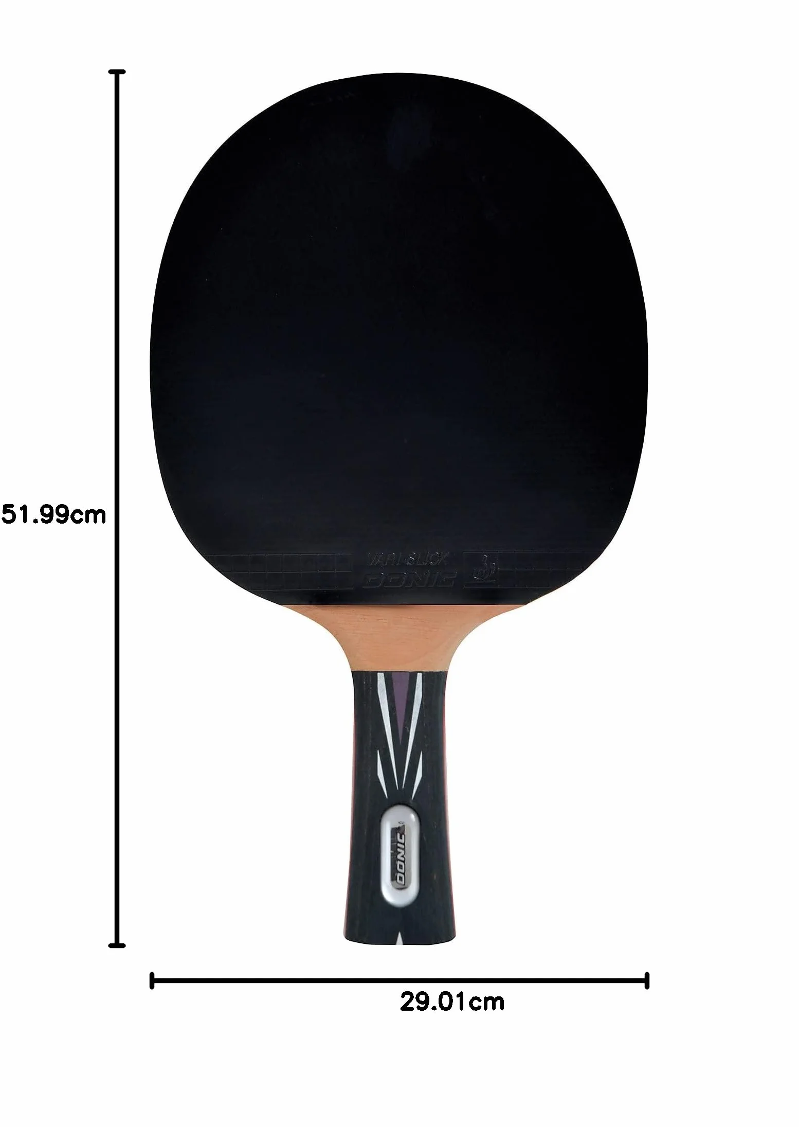 Donic-Schildkröt Top Team 800 Kij do tenisa stołowego, uchwyt AVS i PLS, gąbka 1,8 mm, podkładka Vari-Slick - ITTF, 754198