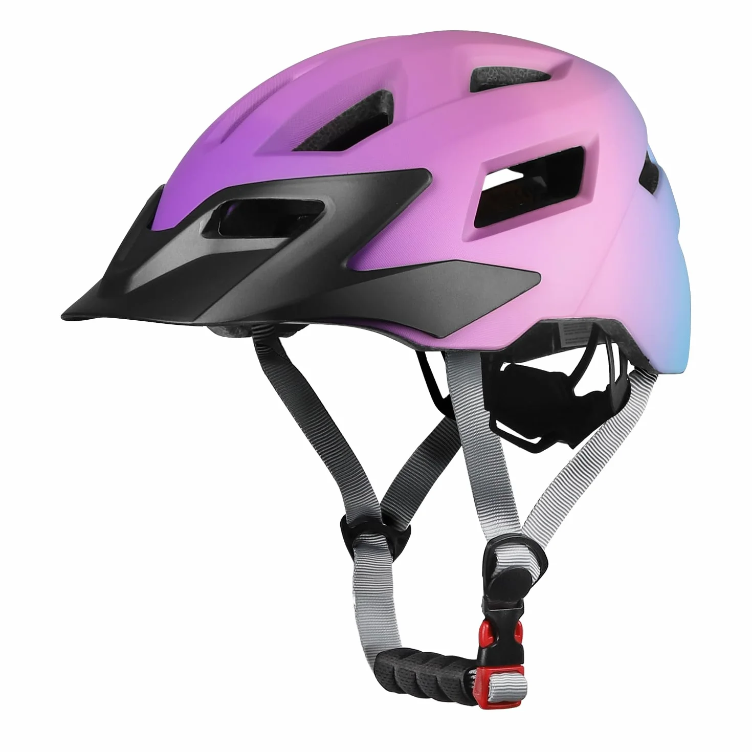 Dziecięcy kask rowerowy dla dziewcząt i chłopców, regulowany kask rowerowy dla dzieci, kask rowerowy, kask multisportowy do jazdy na deskorolce, jazdy na rowerze, jazdy na rolkach, 52-56 cm