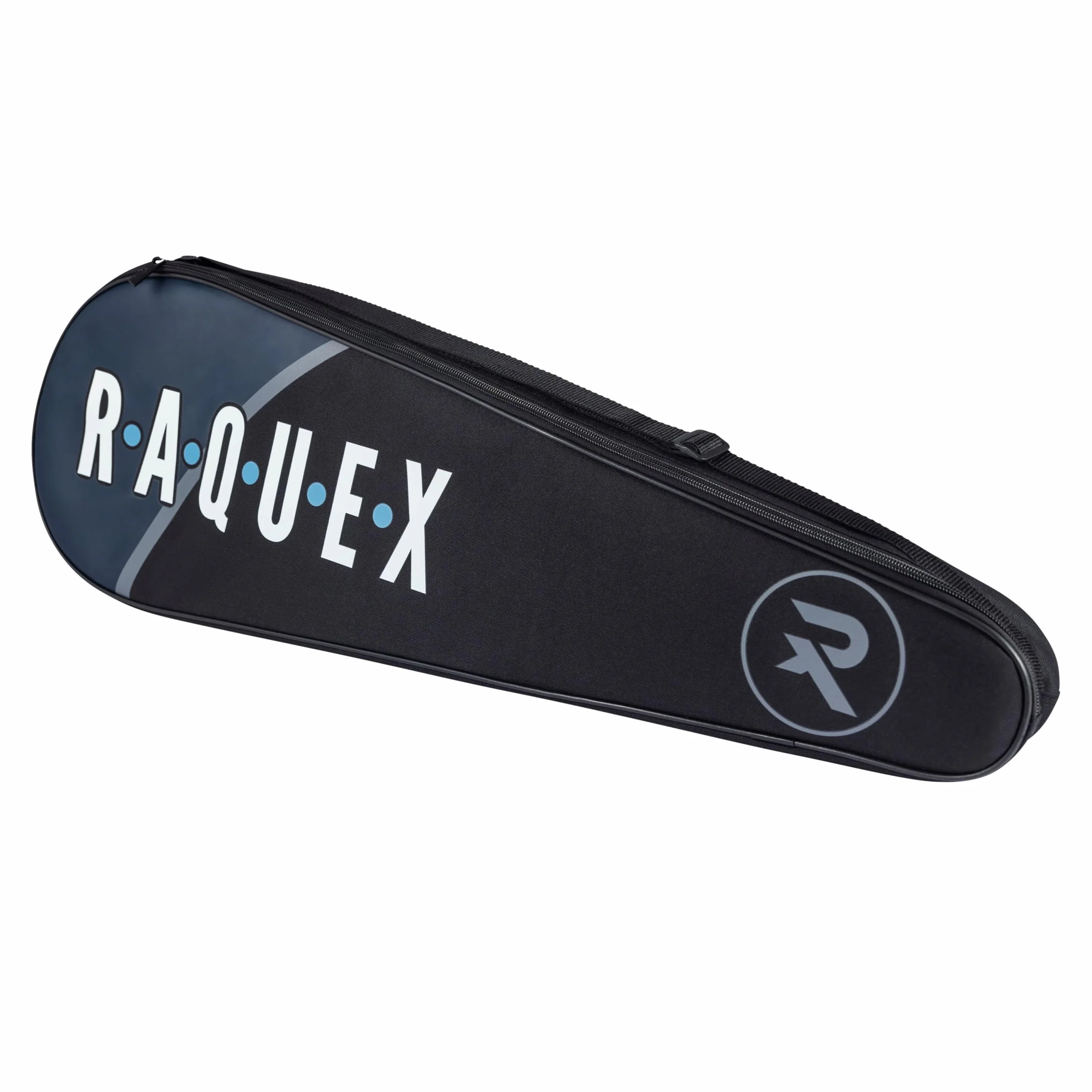 Raquex Torba 3 na rakietę do badmintona, pokrowiec na rakietę do badmintona, pokrowiec na rakietę do squasha, regulowany pasek na ramię, sportowa torba na rakietę dla mężczyzn i kobiet (czarna)
