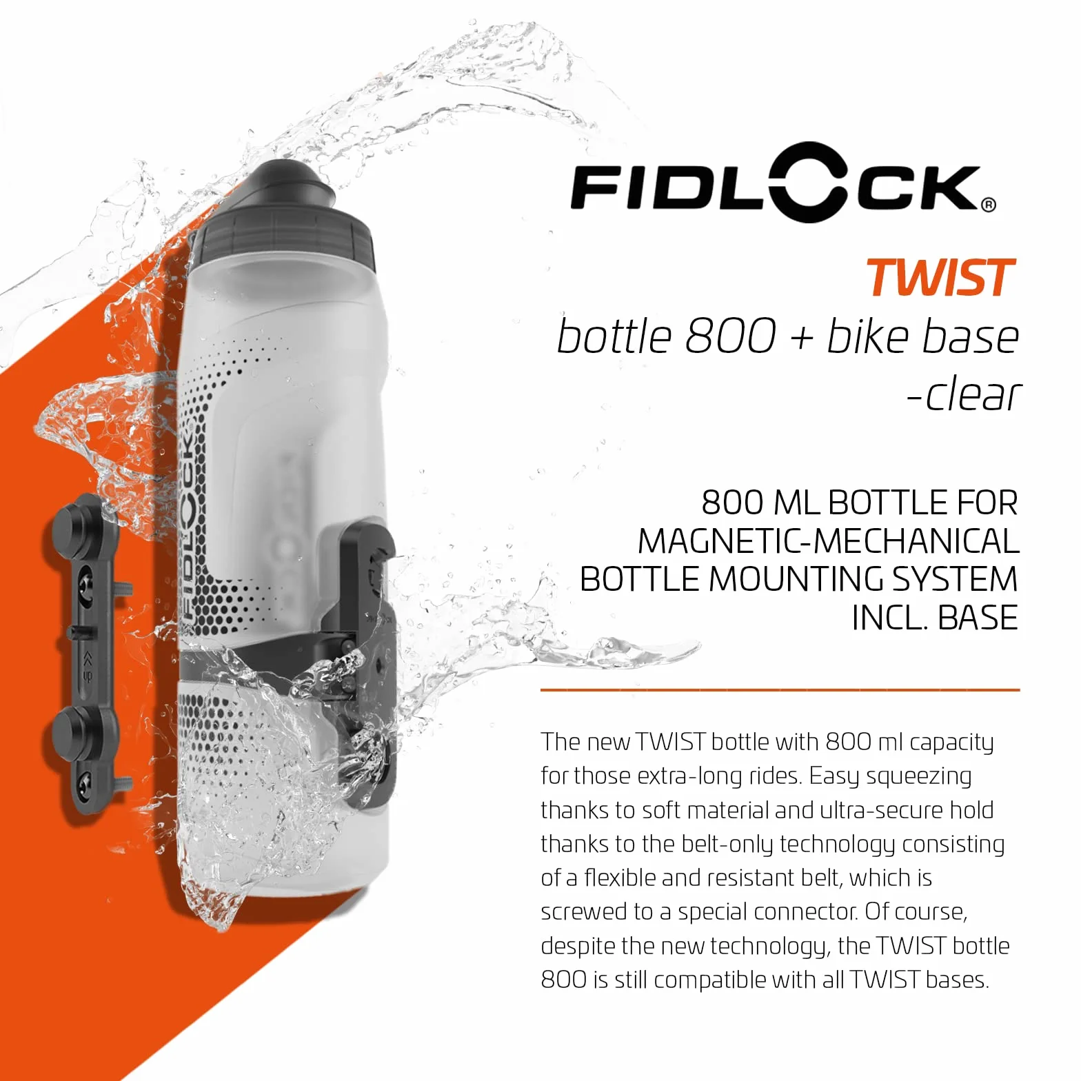 Fidlock Twist 800 Butelka + baza rowerowa