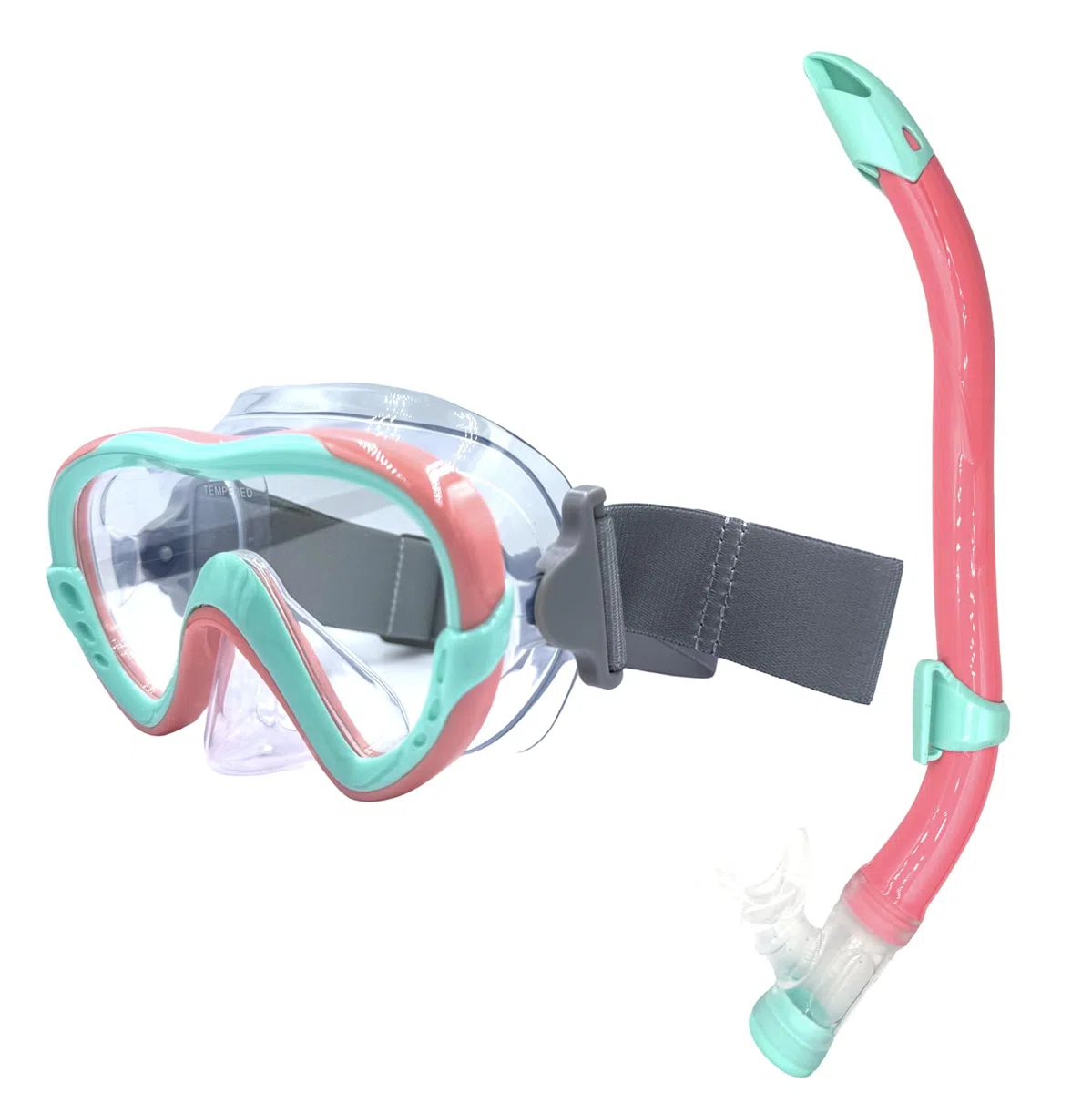 EasyDive zestaw do snorkelingu dla dzieci, maska z elastyczną opaską, zapobiegająca zaparowaniu, maska do nurkowania, suchy materiał silikonowy, zestaw do nurkowania dla chłopców i dziewczynek