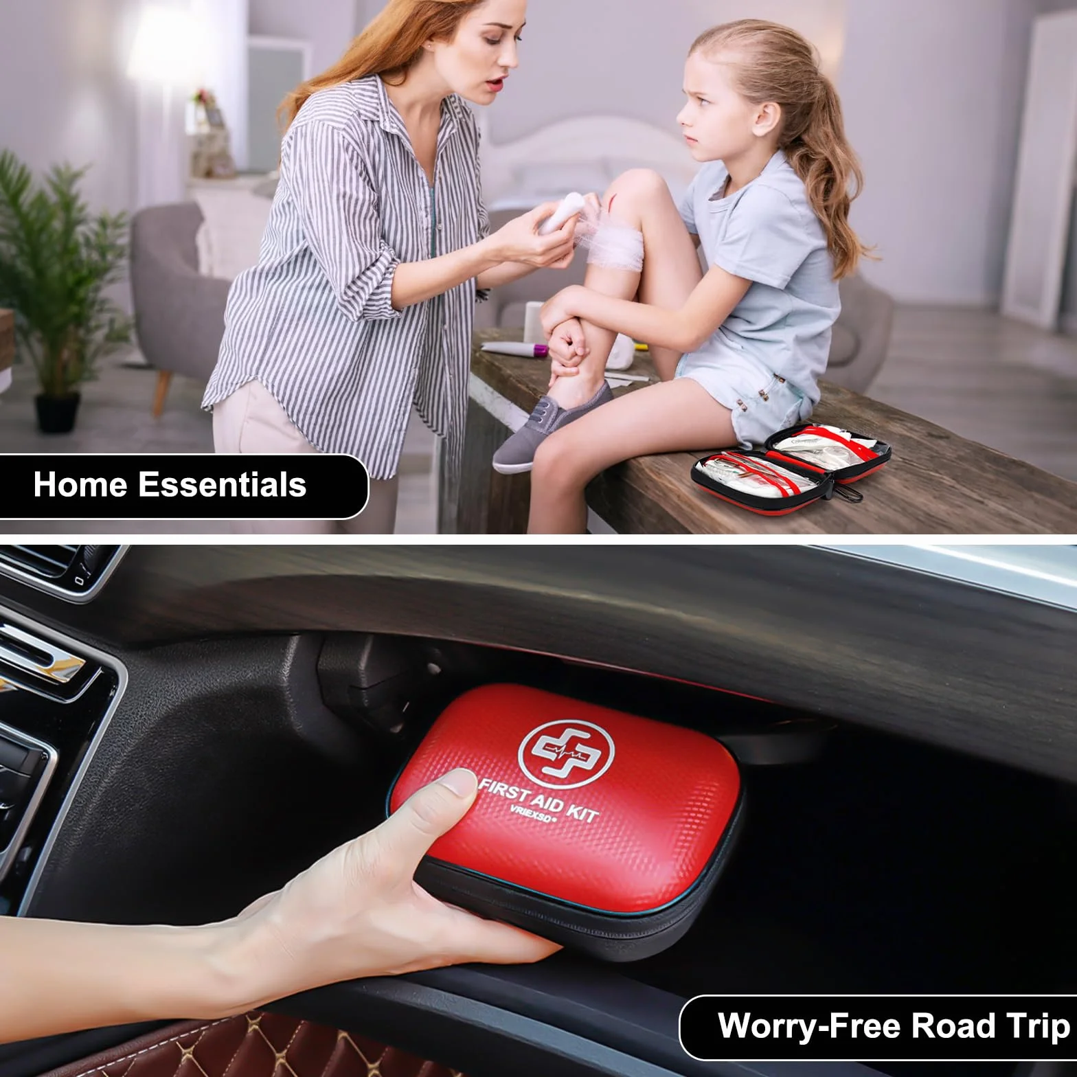 Mini apteczka pierwszej pomocy 150-elementowy wodoodporny zestaw medyczny z twardą obudową