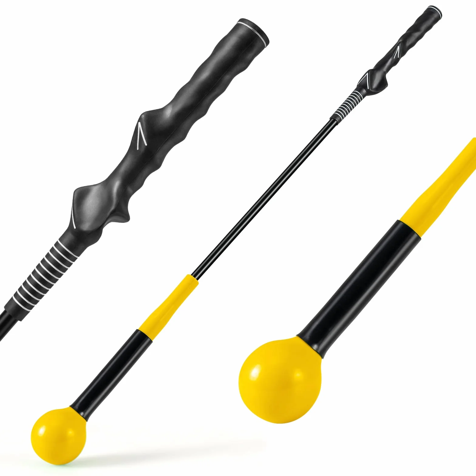COSTWAY Golf Swing Trainer, 80/100/120 cm, pomoc w treningu golfa z głowicą obciążającą, trener zamachu golfowego do korekcji postawy, do użytku wewnątrz i na zewnątrz, pomoc dla początkujących