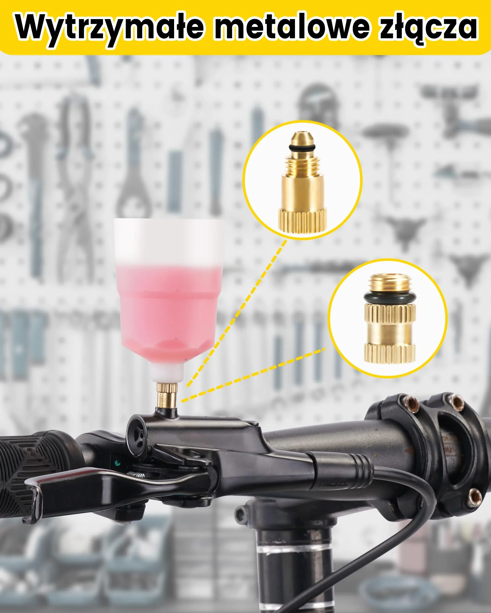 CHUMXINY Zestaw odpowietrzania hamulców do hydraulicznych hamulców tarczowych Shimano, TEKTRO, TRP. Zestaw do odpowietrzania hamulców hydraulicznych do rowerów zawiera złącze mosiężne, płyn hamulcowy