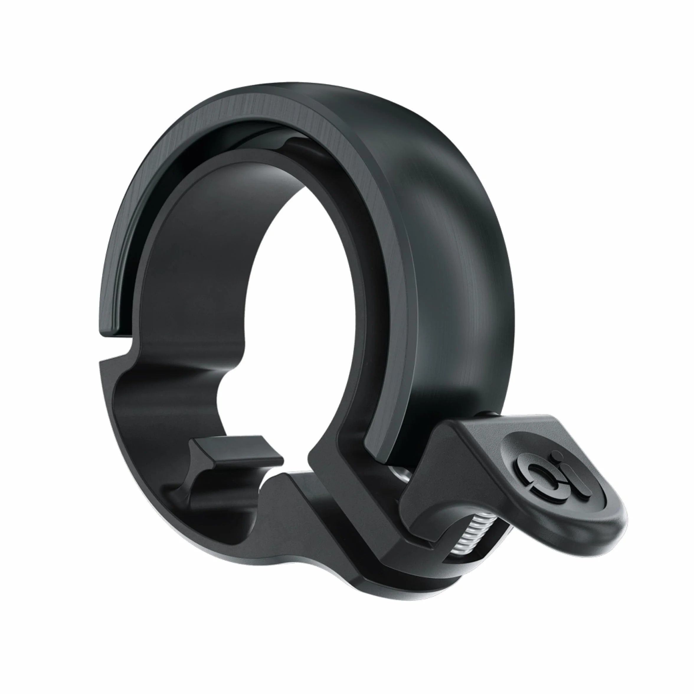 Knog Oi dzwonek rowerowy - oryginalne i luksusowe style, wbudowany klips do kabli, dzwonek rowerowy dla dorosłych / młodzieży (czarny, miedź, mosiądz, aluminiowy)