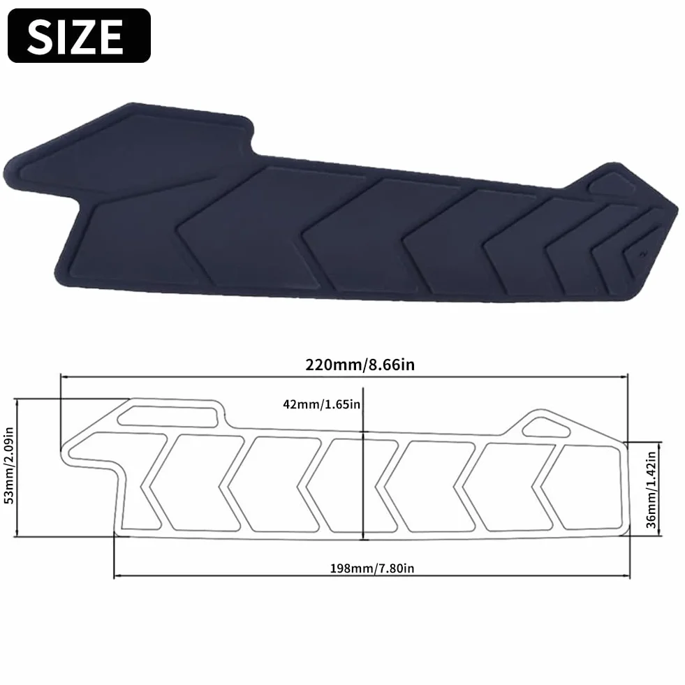 Naklejka silikonowa osłona łańcucha MTB, osłona ramy łańcucha drogowego, osłona łańcucha górskiego, folia ochronna łańcucha, folia ochronna łańcucha, 22 x 5,3 x 0,2 cm, czarny, 1 sztuka