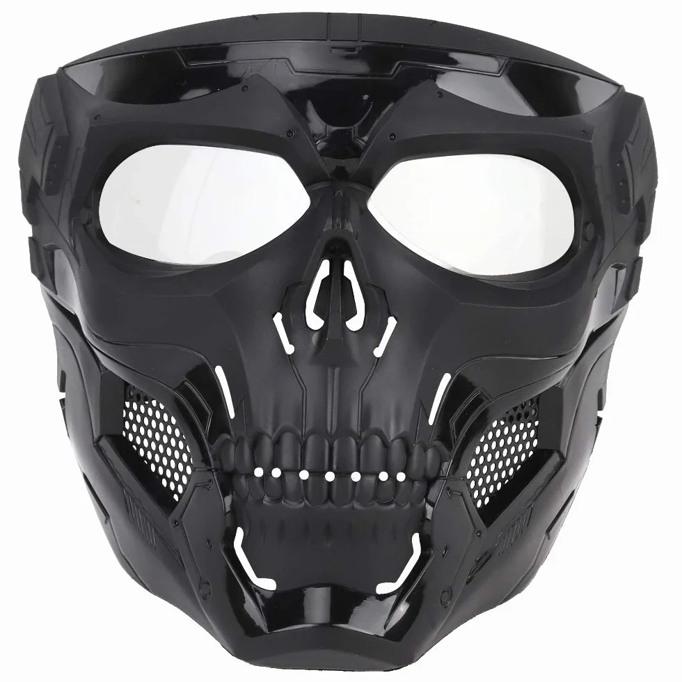 Paintball kask taktyczny maski czaszki oddychające strzelanie maski myśliwskie mężczyźni pełna twarz airsoft wojskowa maska na imprezę Halloween