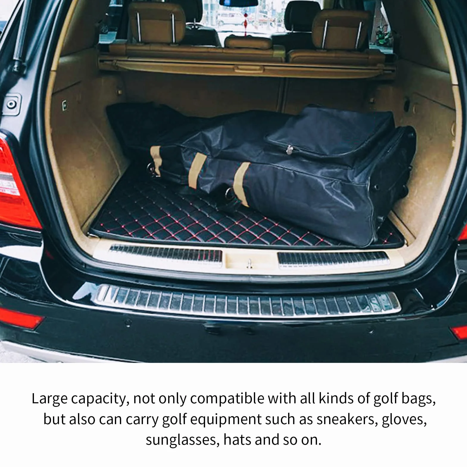 600D Heavy Duty Travel Bag with Wheels, Universal Size Foldable Waterproof Padded Club Travel Bag for Airlines
