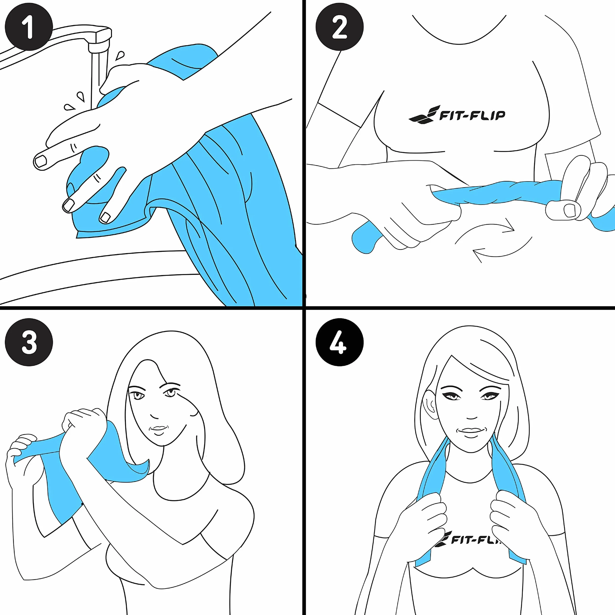 Cool Towel – ręcznik chłodzący z mikrofibry/Airflip jako ręcznik chłodzący do wędrówek, trekkingu, podróży i jogi – kolor: czerwony – szary, wymiary: 100 x 30 cm