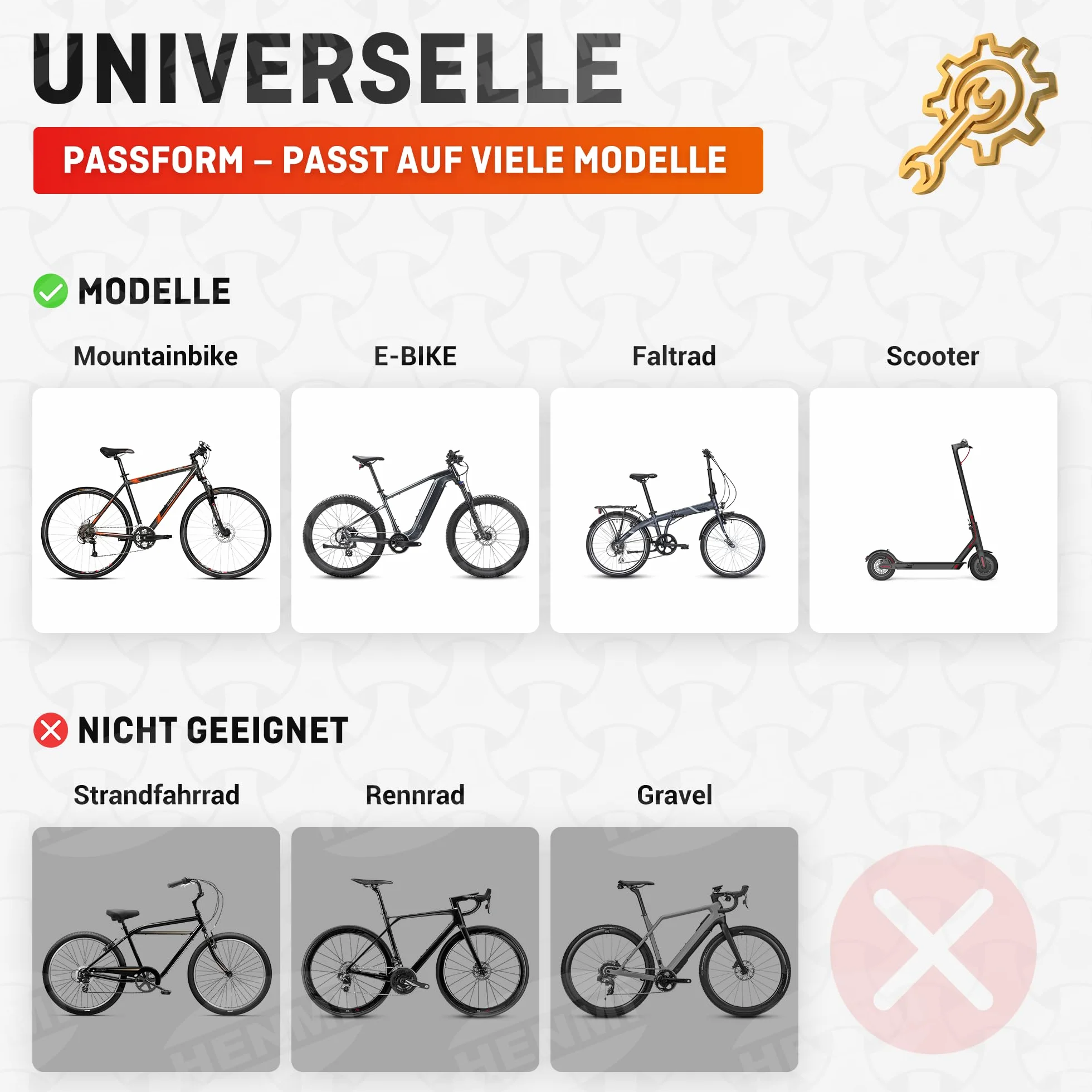 HENMI Lusterko rowerowe do roweru elektrycznego, lewe, wypukłe lustro HD, idealna elastyczność 360°, duża powierzchnia lustra, lusterko wsteczne, odporne na uderzenia prawdziwe szkło, lusterko
