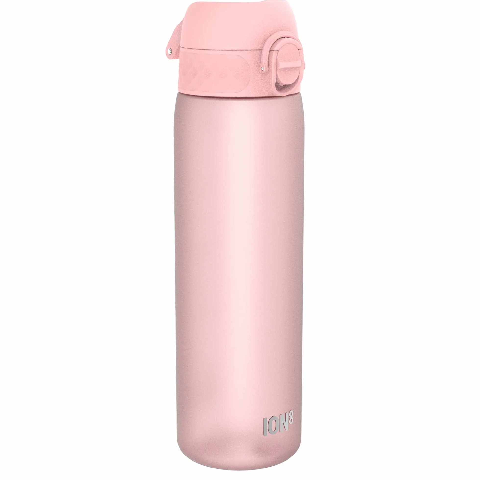 ION8 Butelka na Wodę, 500 ml/18 oz, Szczelna, Łatwe Otwieranie, Bezpieczny Zamek, Można Myć w Zmywarce, Bez BPA, Higieniczne Pokrycie, Uchwyt do Przenoszenia, Łatwa Czyszczenie, Bezwonny, Jasny Róż