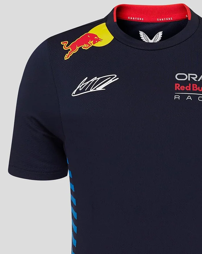 Koszulka Oracle Red Bull Racing Kids Teamline Max Verstappen niebieska