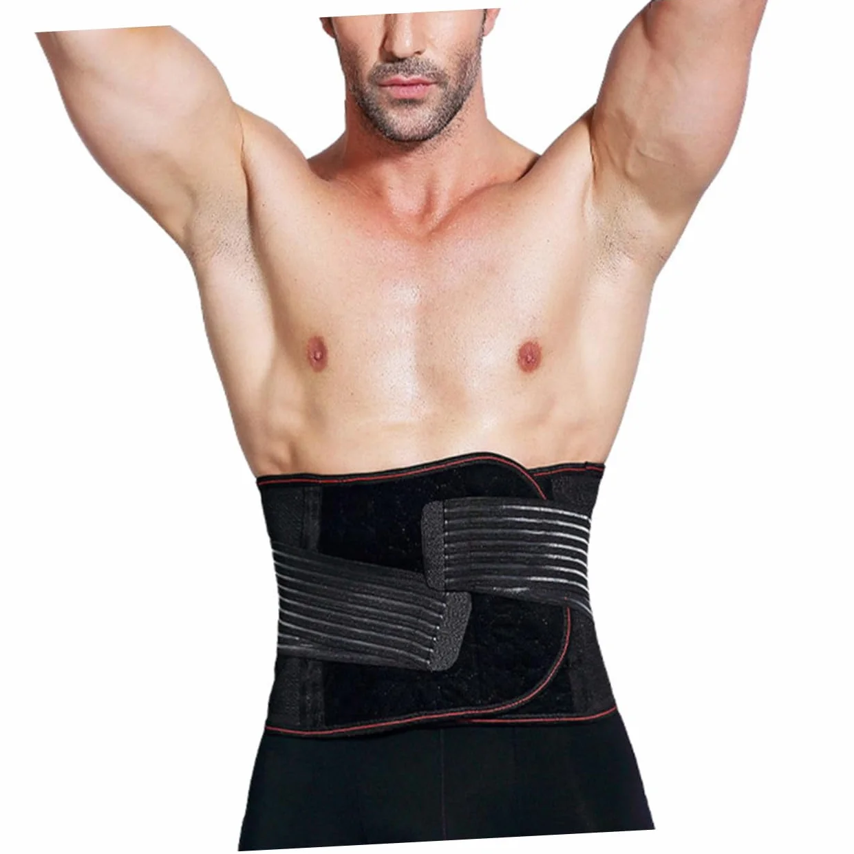 1kawałek Do Treningu Slimming Waist Belt Xl Czarny Oddychający Multi-funkcyjny Wspierający Talię Do Sportów i Ćwiczeń Zmniejsza Zmęczenie Mięśni i Opuchliznę