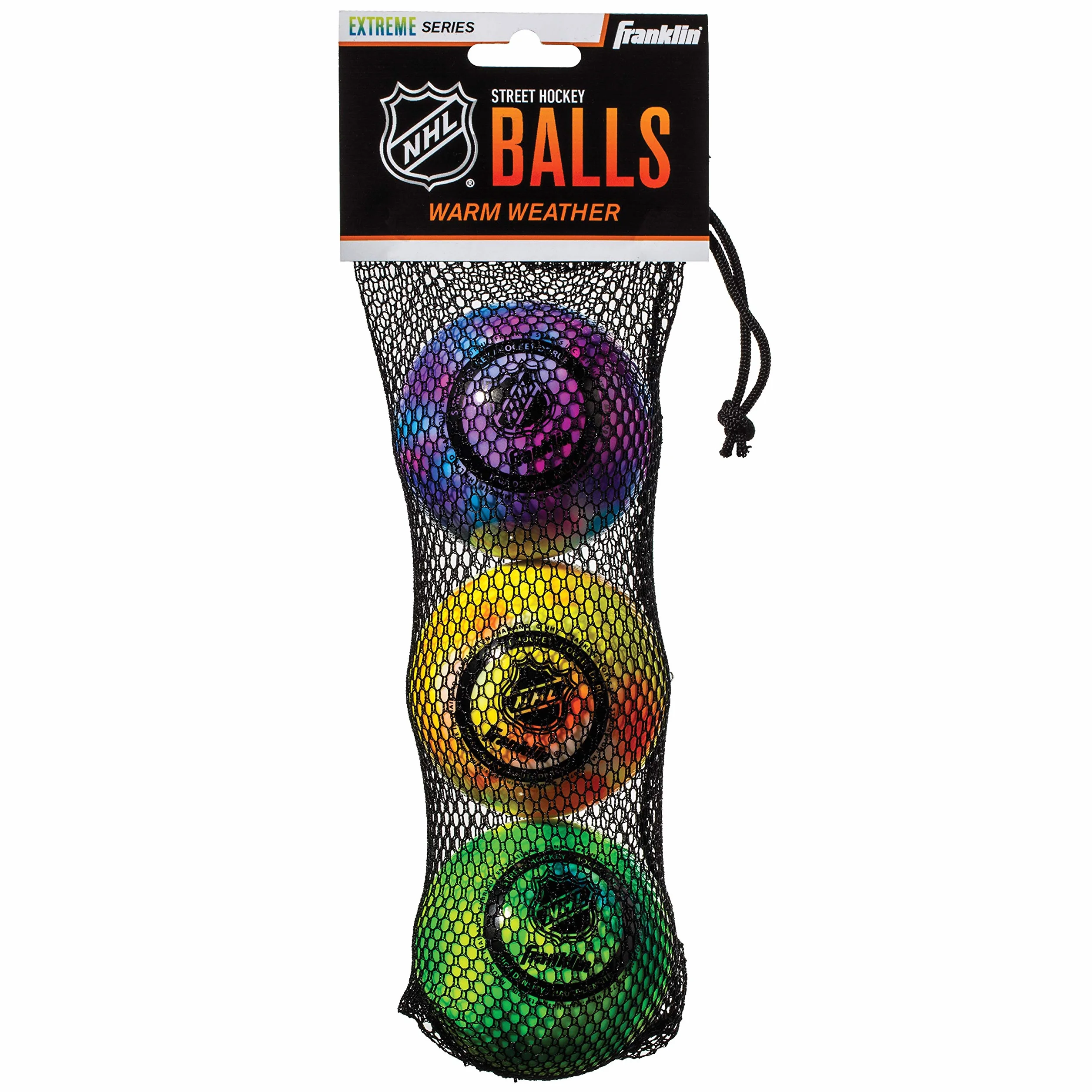 Franklin Sports NHL High Density Street Hockey Ball, 3-pak