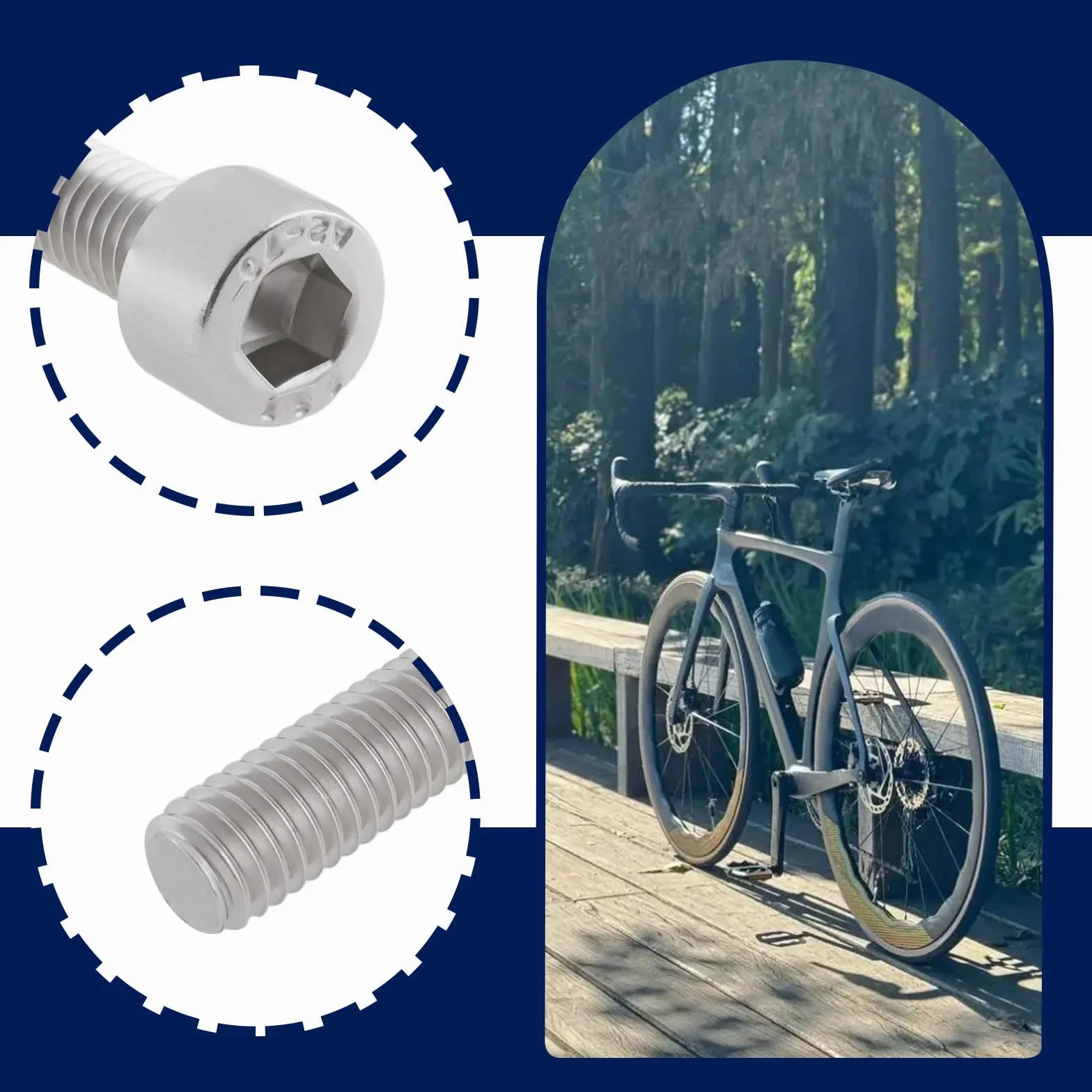 Śruba zaciskowa ramienia korby rowerowej M6 x 18 mm stal nierdzewna 304 kompatybilna Shimano Ultegra HollowTech 4 szt