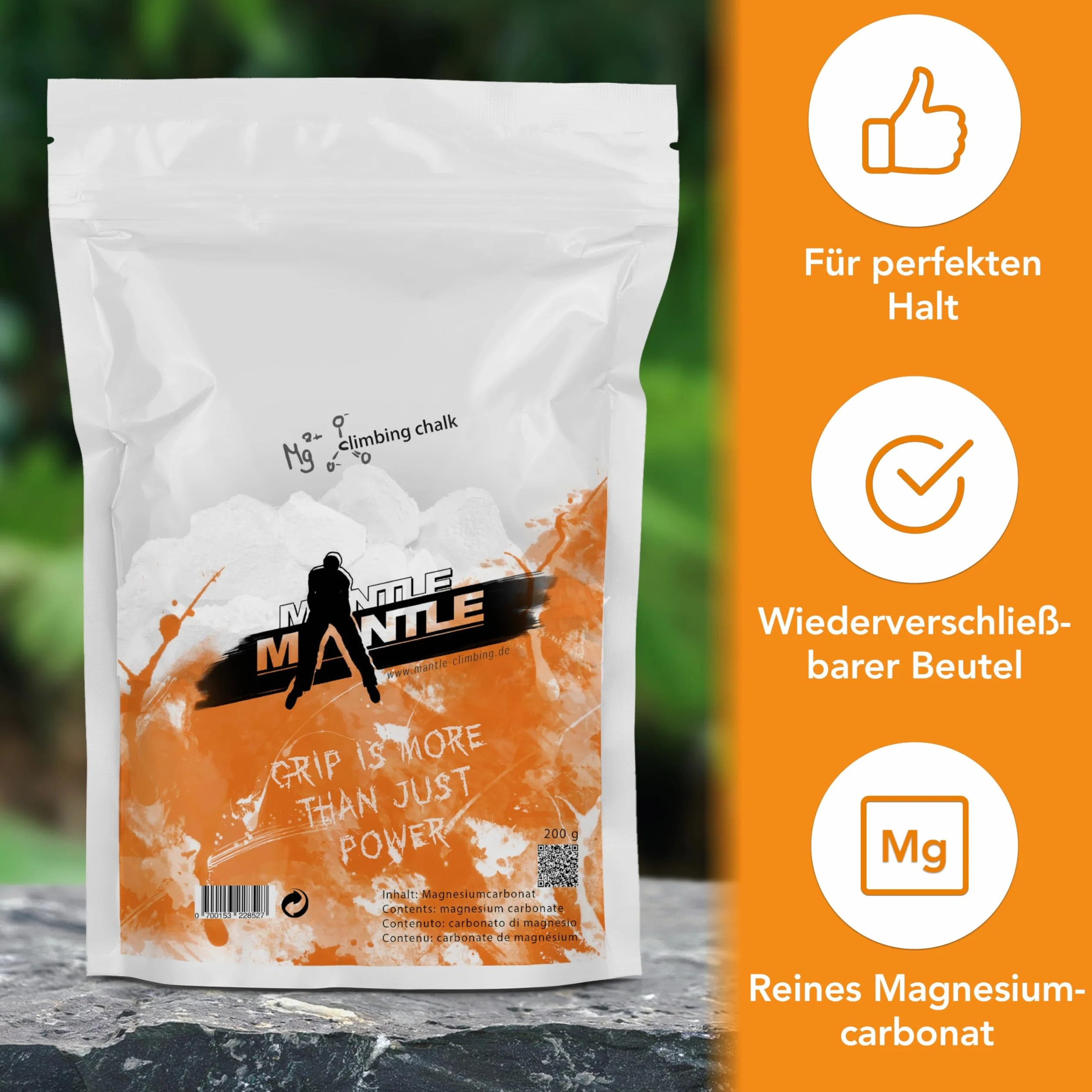 Mantle - Chalk Powder 200 g kreda wspinaczkowa do boulderingu, wspinaczki, fitnessu