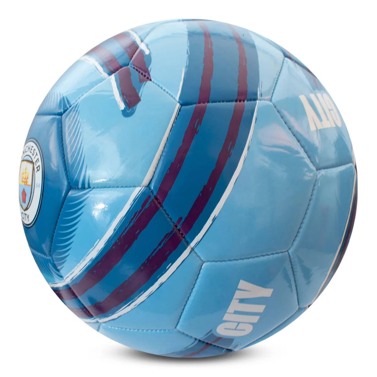 Hy-Pro Oficjalnie licencjonowana piłka nożna Manchester City Cyclone | Man City, rozmiar 5, trening, mecz, towar, kolekcjonerska dla dzieci i dorosłych, kolor niebieski/biały