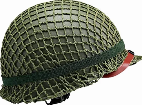 Amerykański kask M1 stalowy hełm zielony II wojna światowa imitacja z siatką