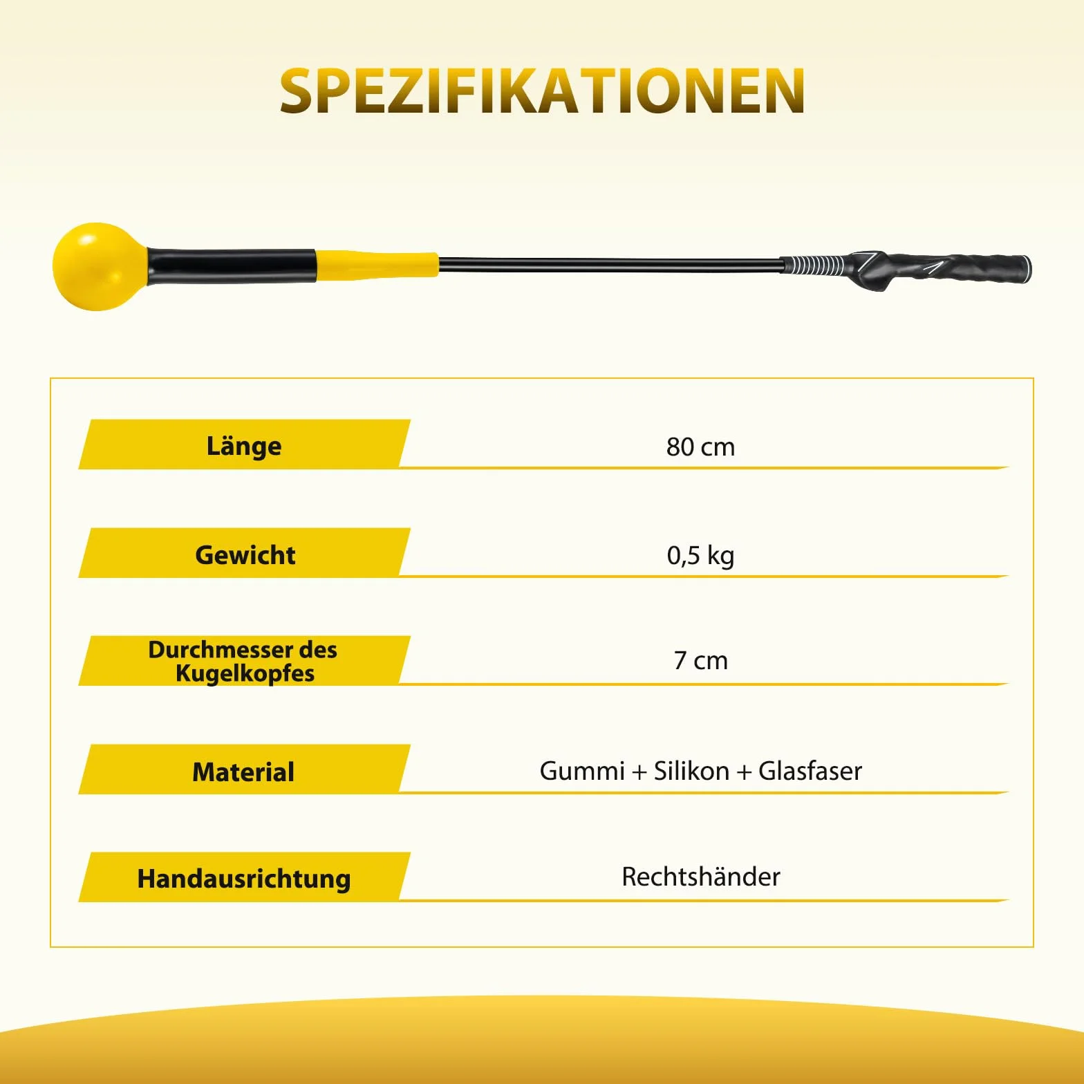 COSTWAY Golf Swing Trainer, 80/100/120 cm, pomoc w treningu golfa z głowicą obciążającą, trener zamachu golfowego do korekcji postawy, do użytku wewnątrz i na zewnątrz, pomoc dla początkujących